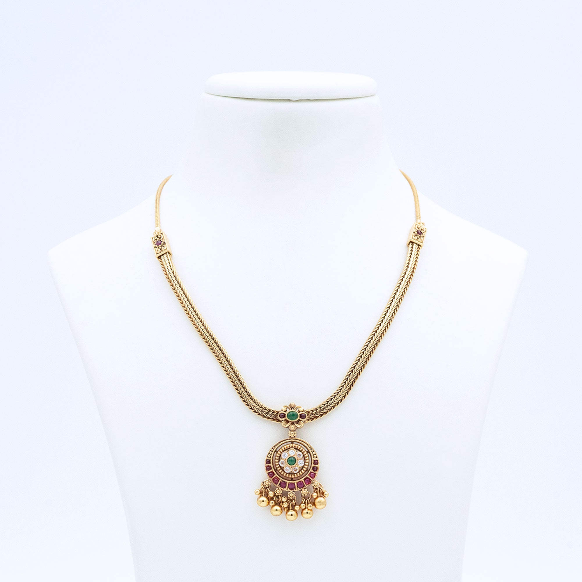 Trendy Necklace Set with Crescent Pendant