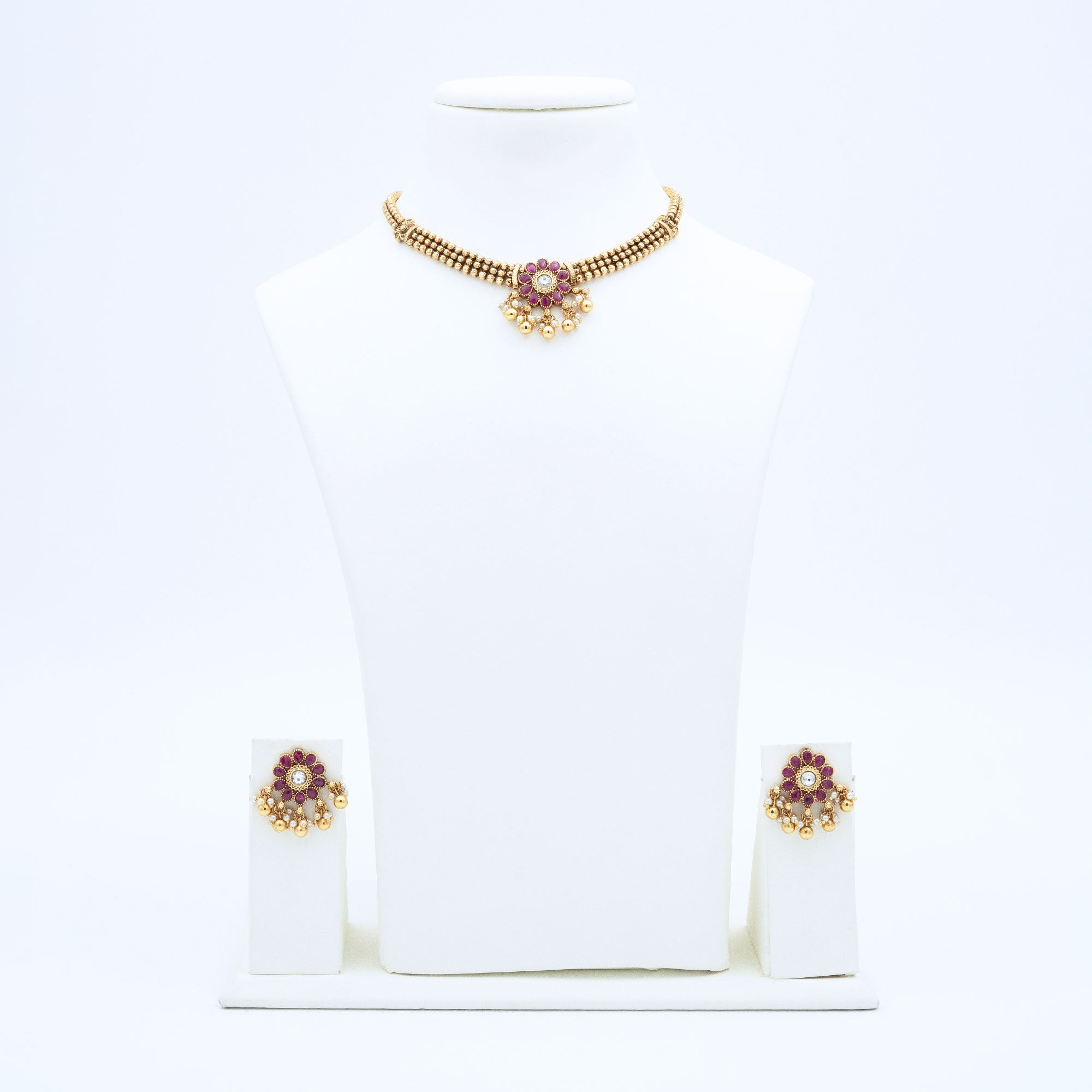 Trendy Floral Necklace Set