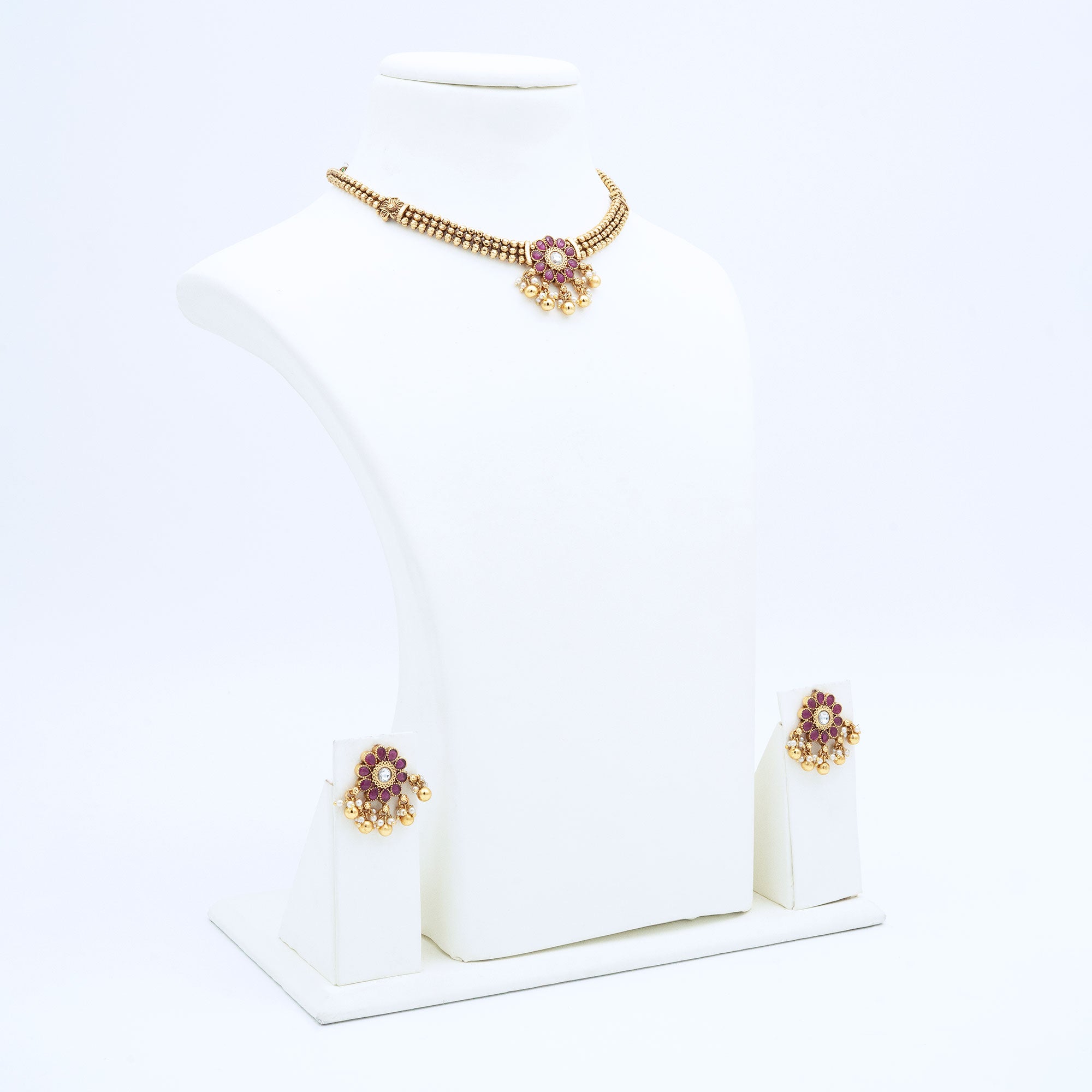 Trendy Floral Necklace Set