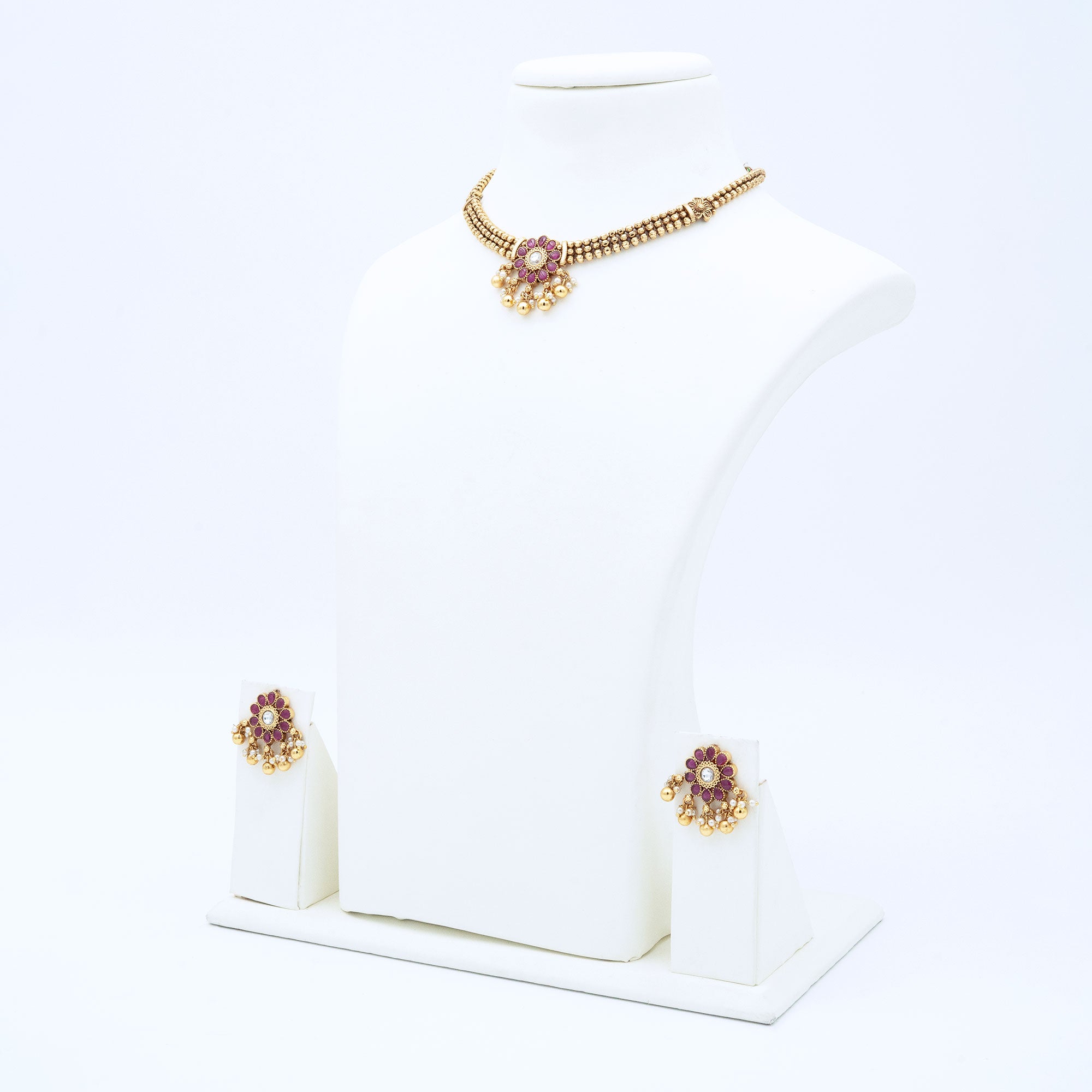 Trendy Floral Necklace Set