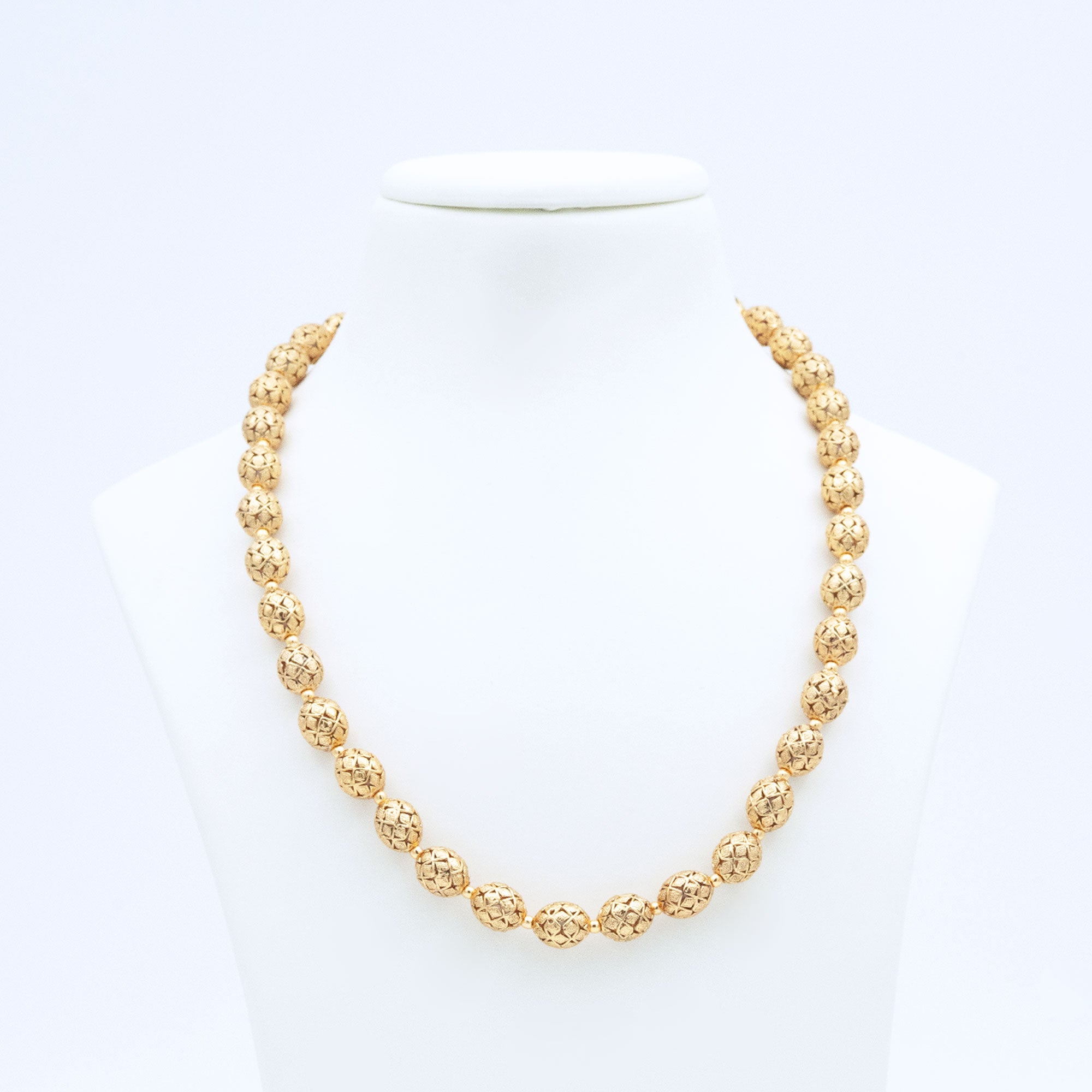Traditional Oval Rudhraksha Necklace Set