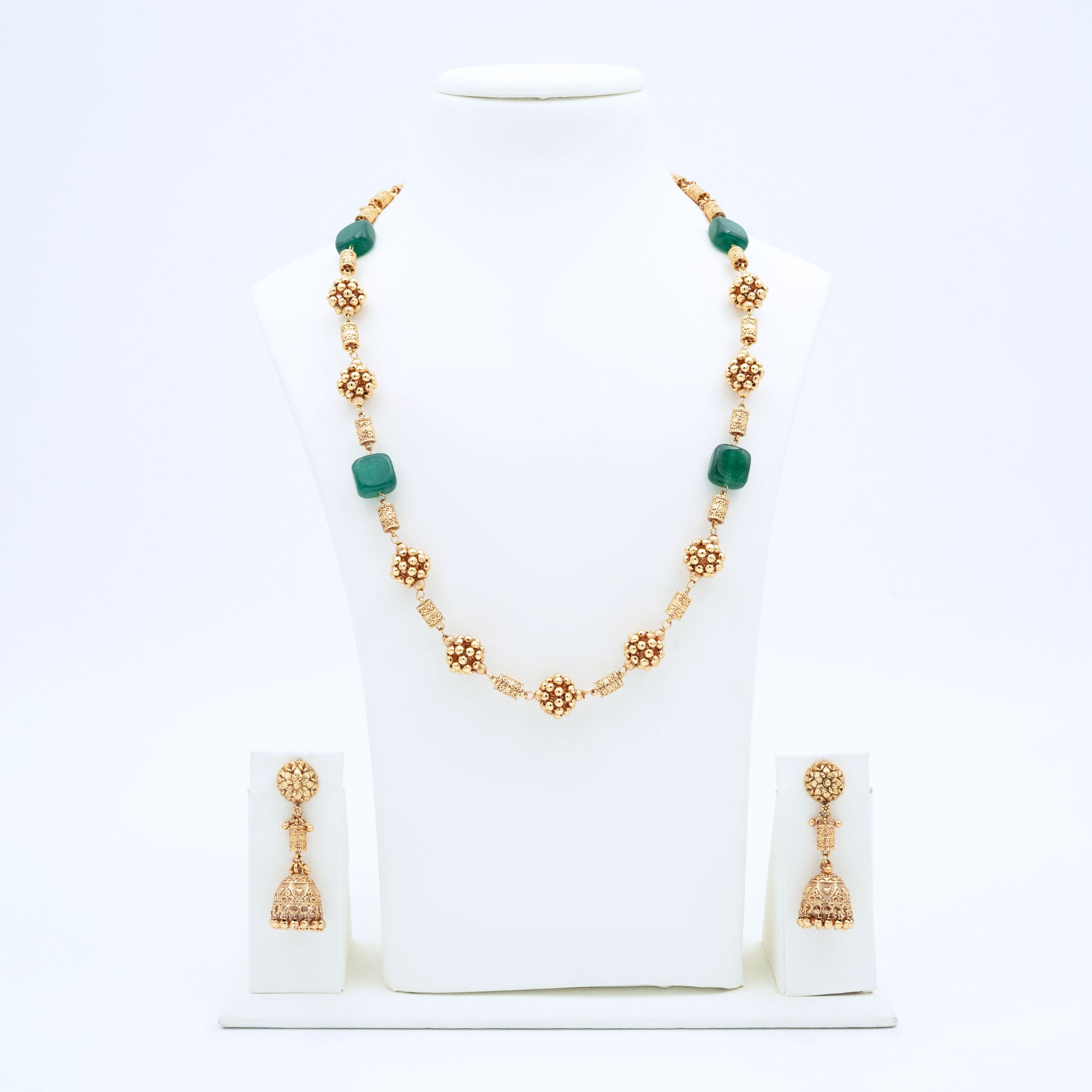 Trendy Floral Bunch Necklace Set