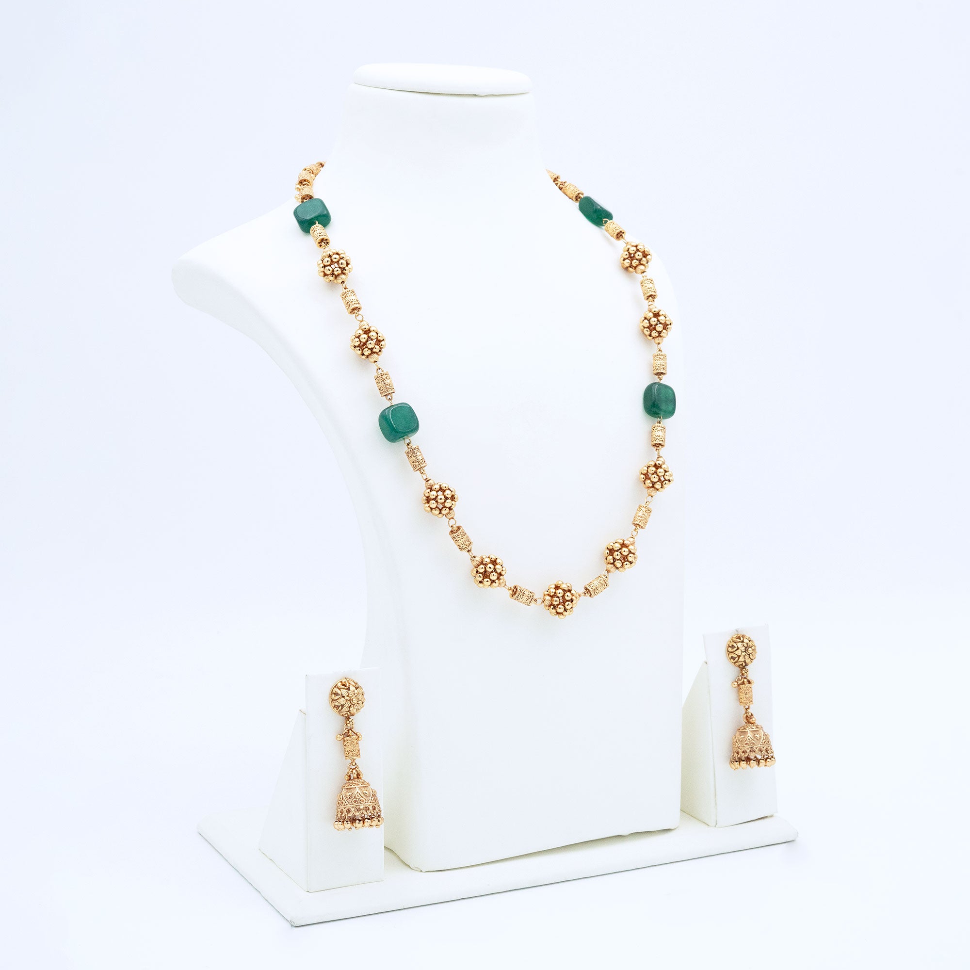 Trendy Floral Bunch Necklace Set