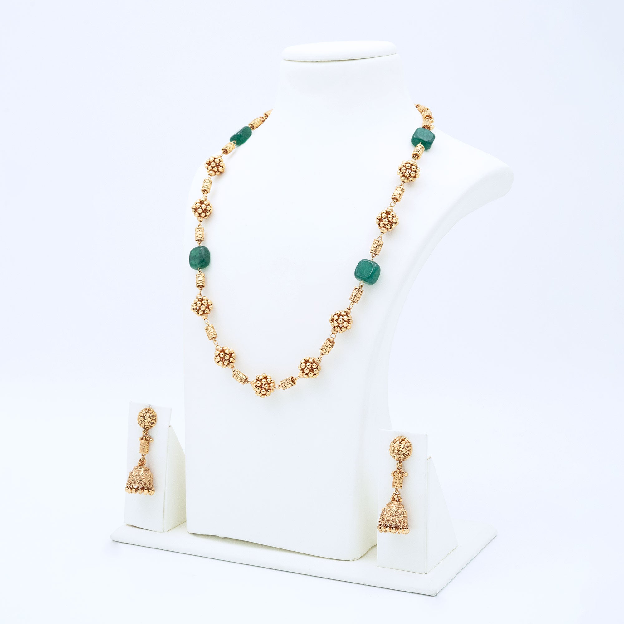 Trendy Floral Bunch Necklace Set