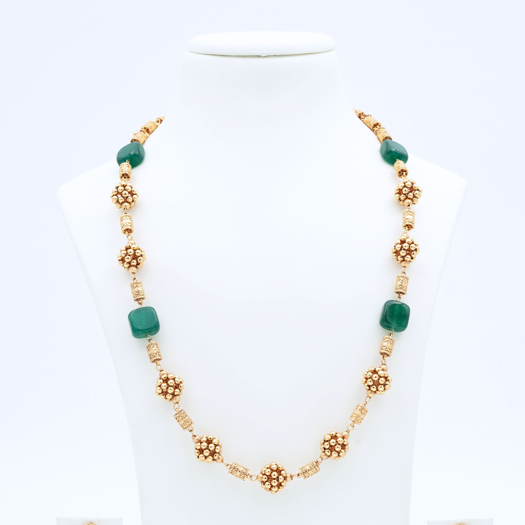 Trendy Floral Bunch Necklace Set