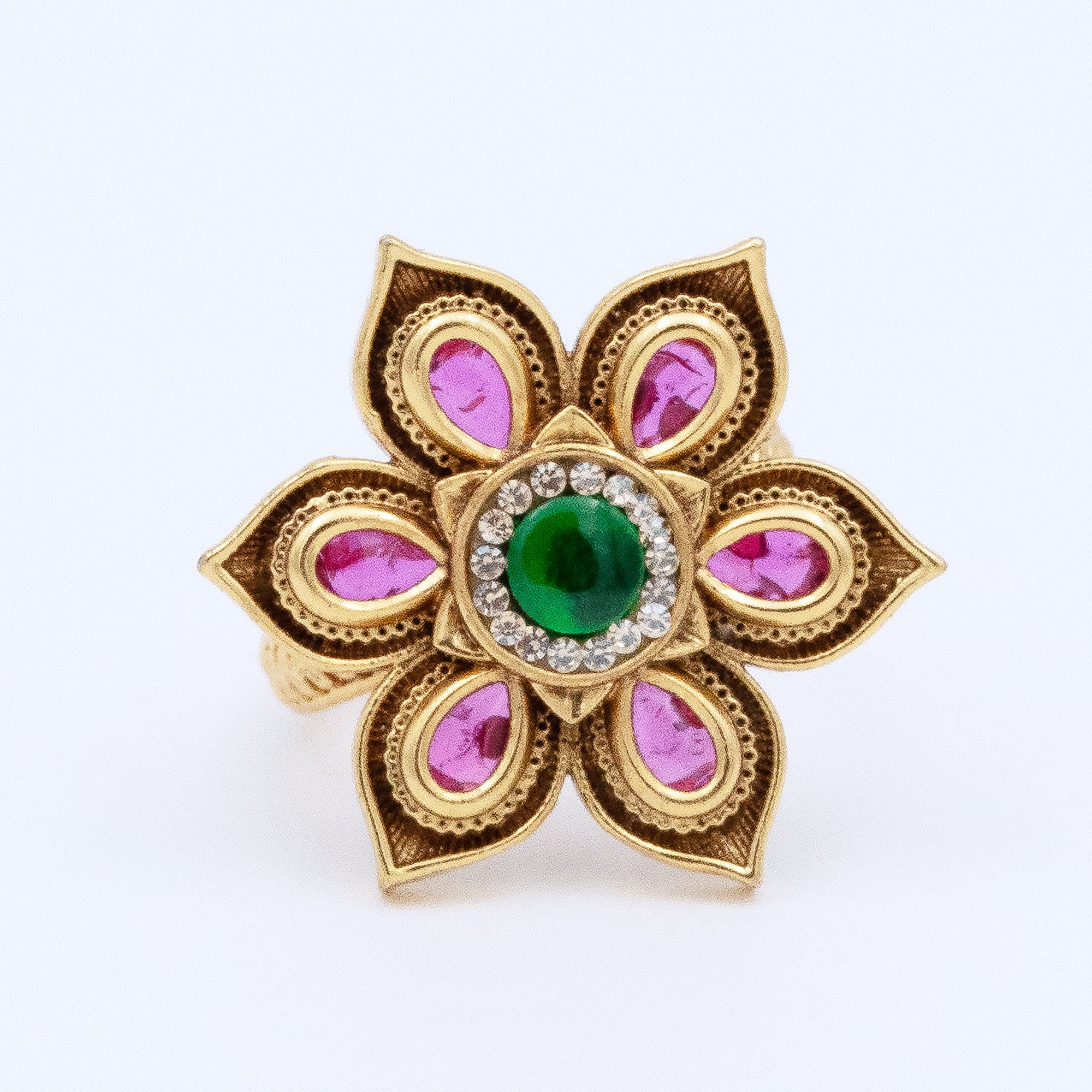 Trendy Floral Adjustable Ring