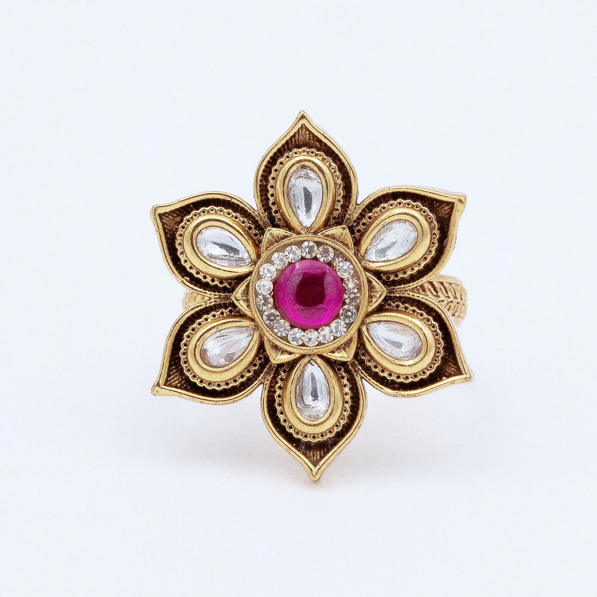 Trendy Floral Adjustable Ring