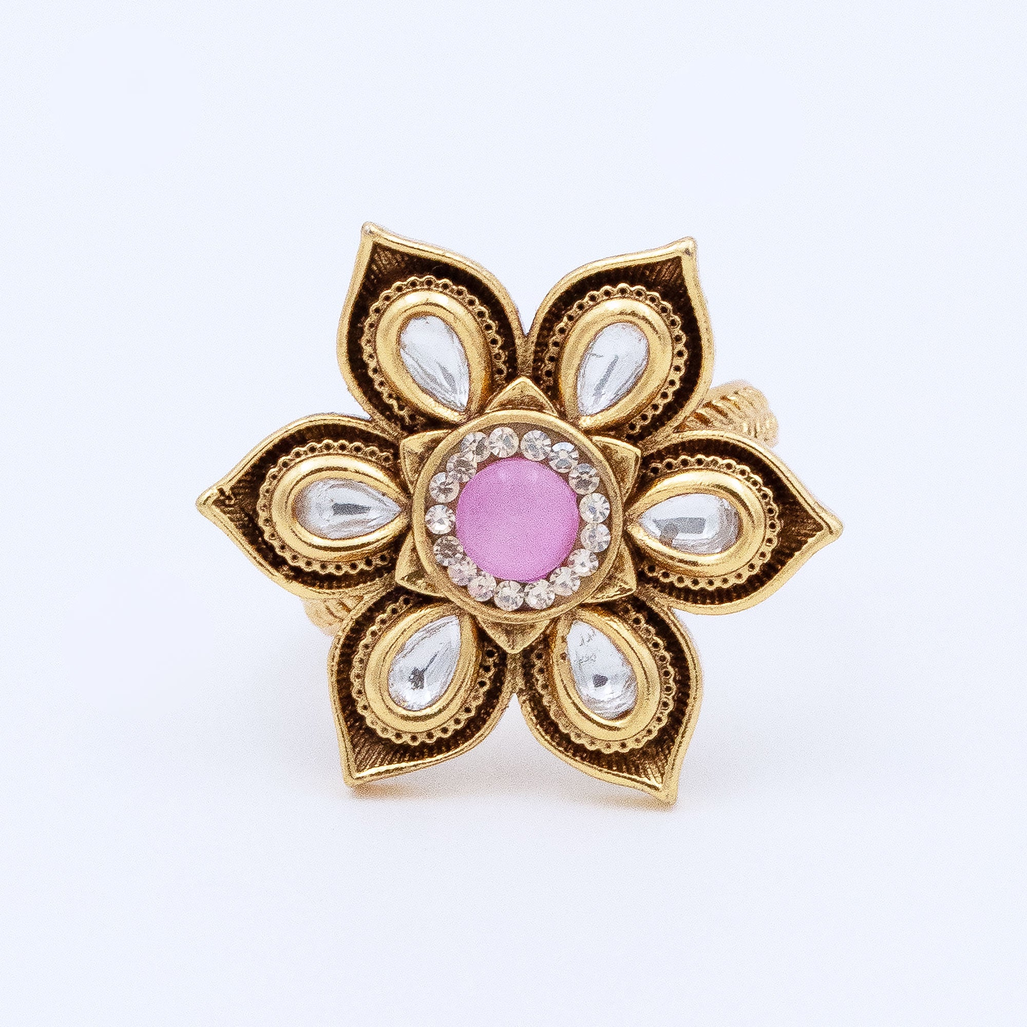 Trendy Floral Adjustable Ring