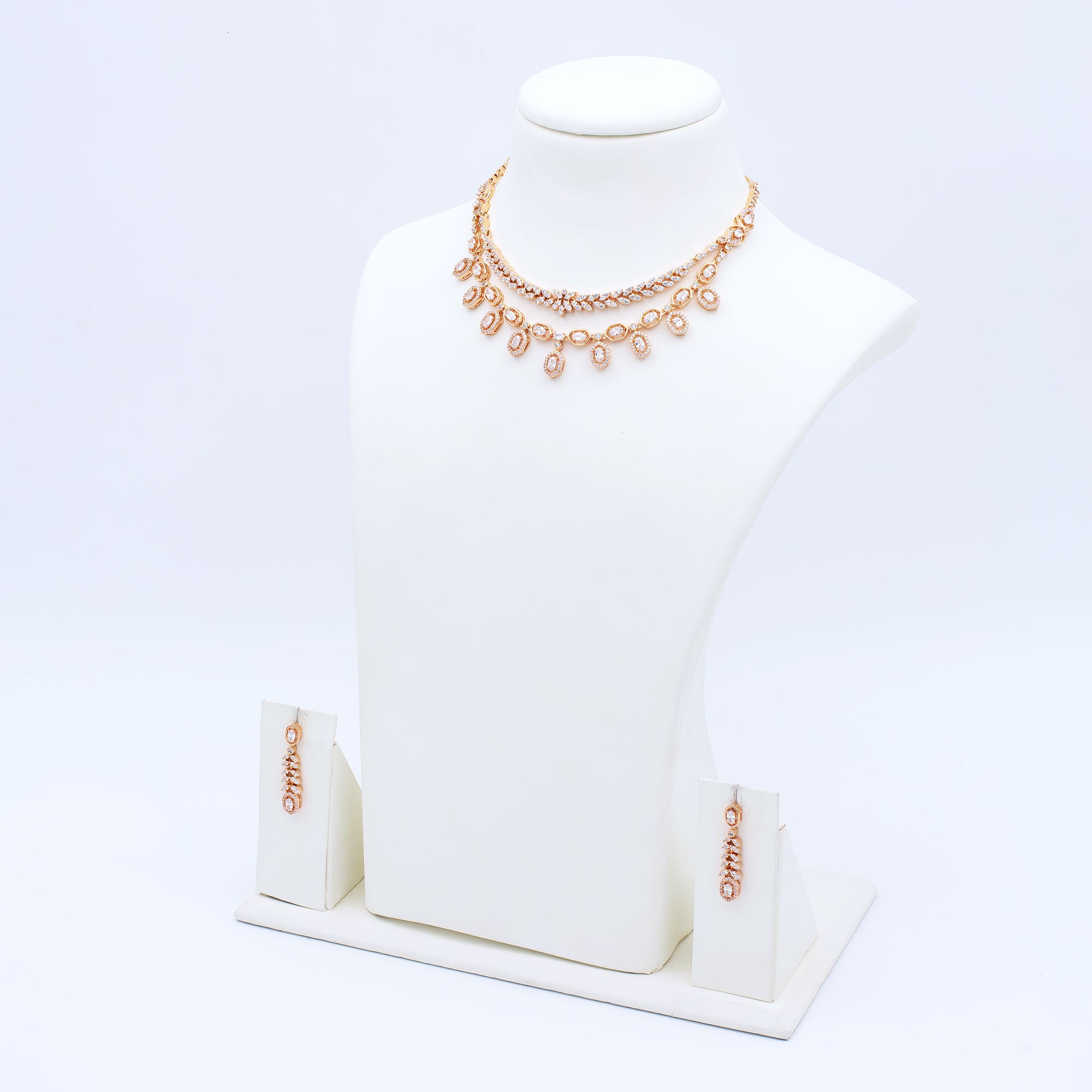 Modern Layered Drop Necklace Set
