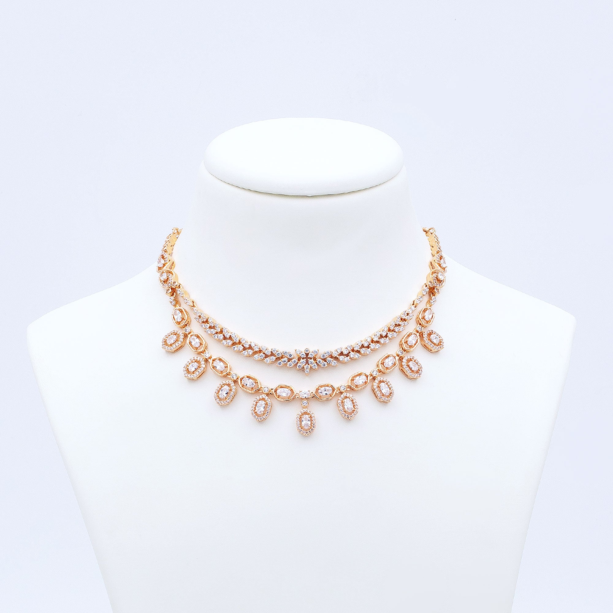 Modern Layered Drop Necklace Set