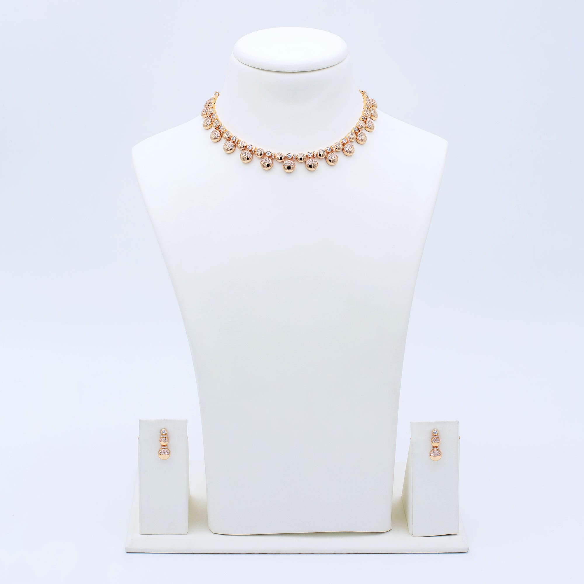 Modern Tiny Round Necklace Set