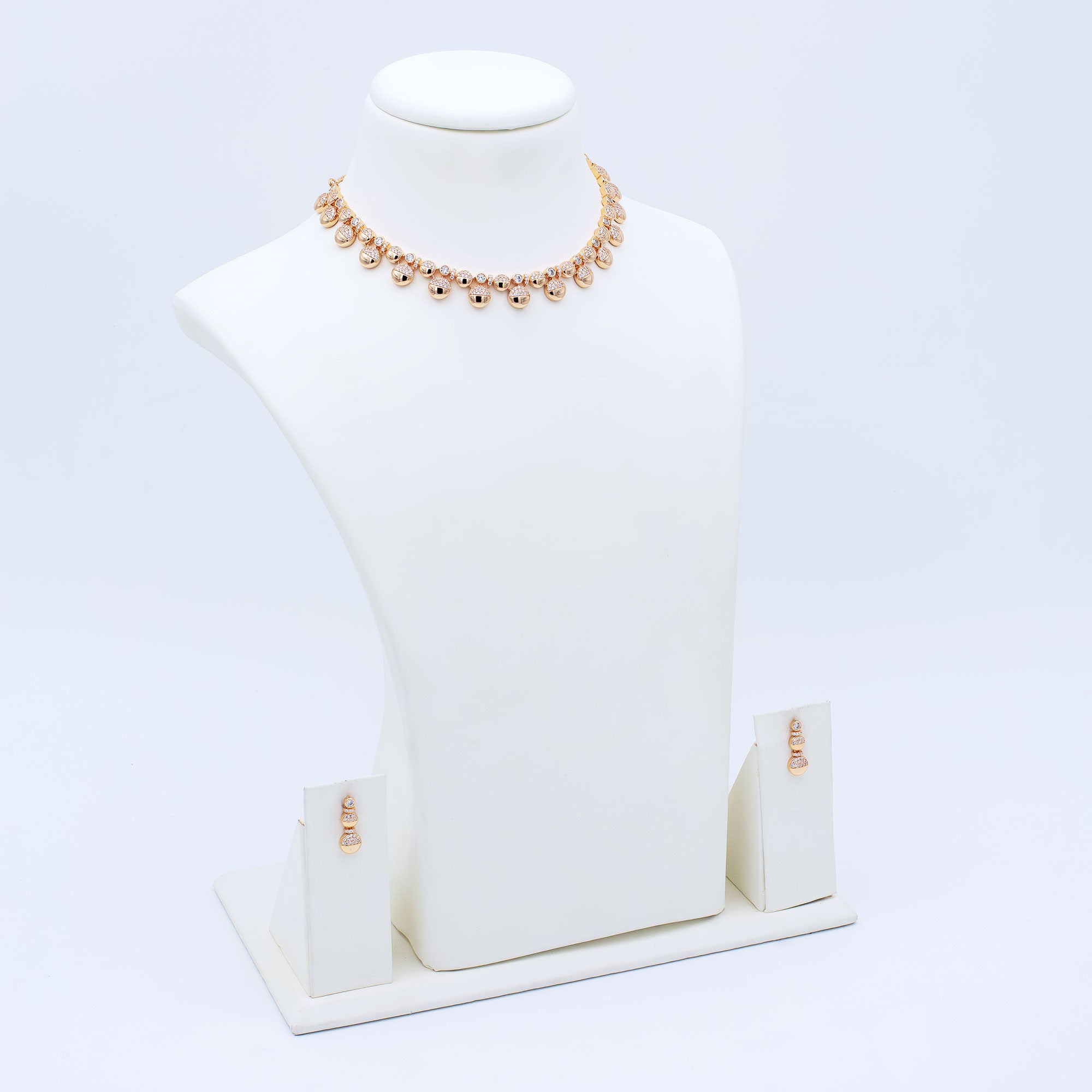 Modern Tiny Round Necklace Set