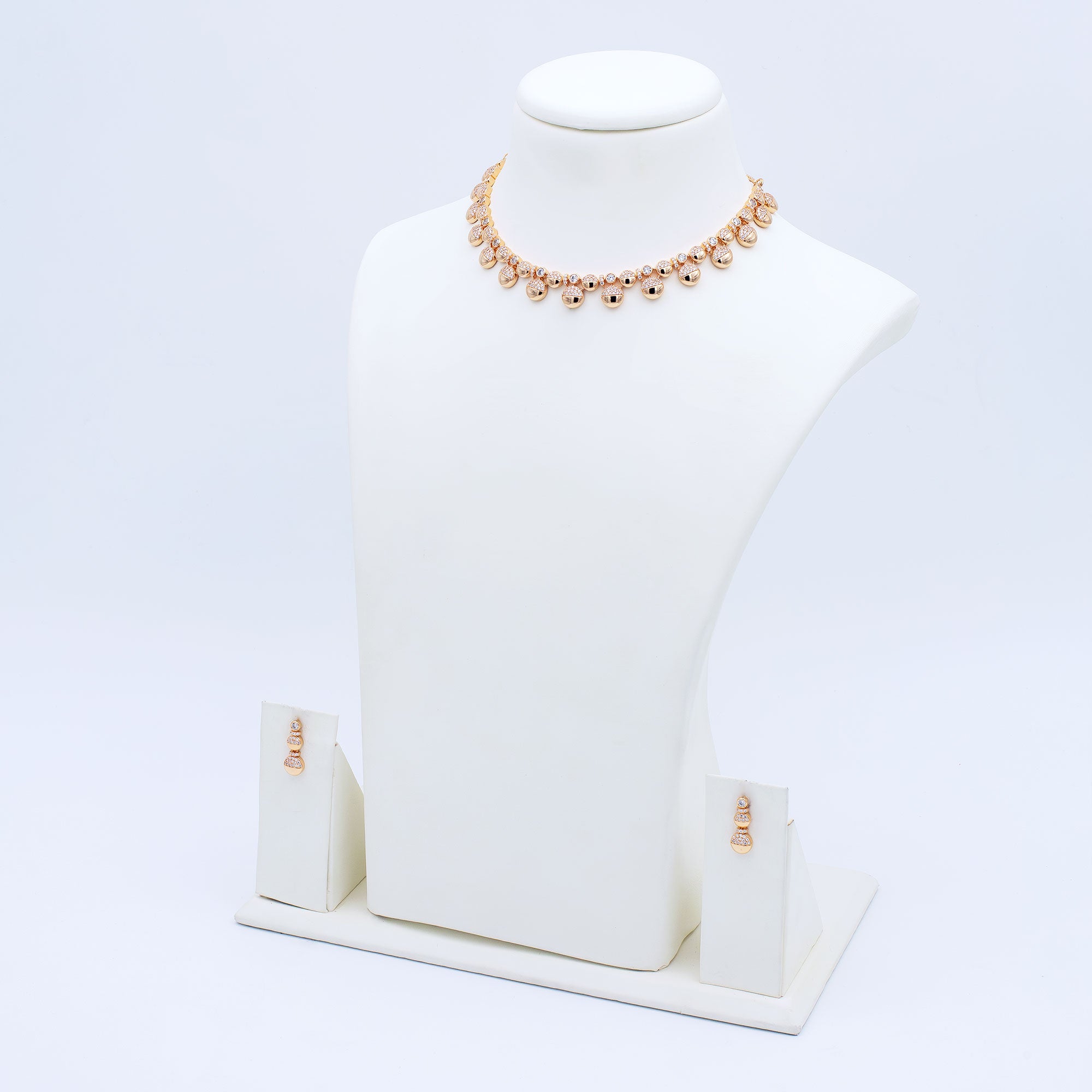 Modern Tiny Round Necklace Set