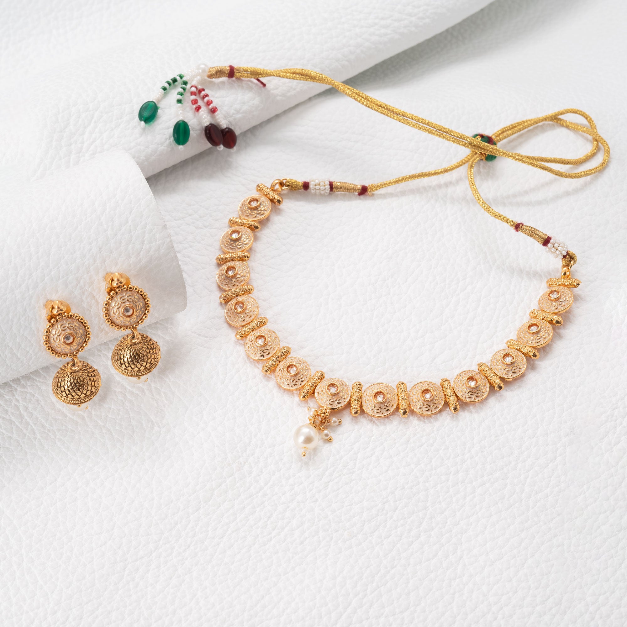 Traditional Circular Interlinked Necklace Set