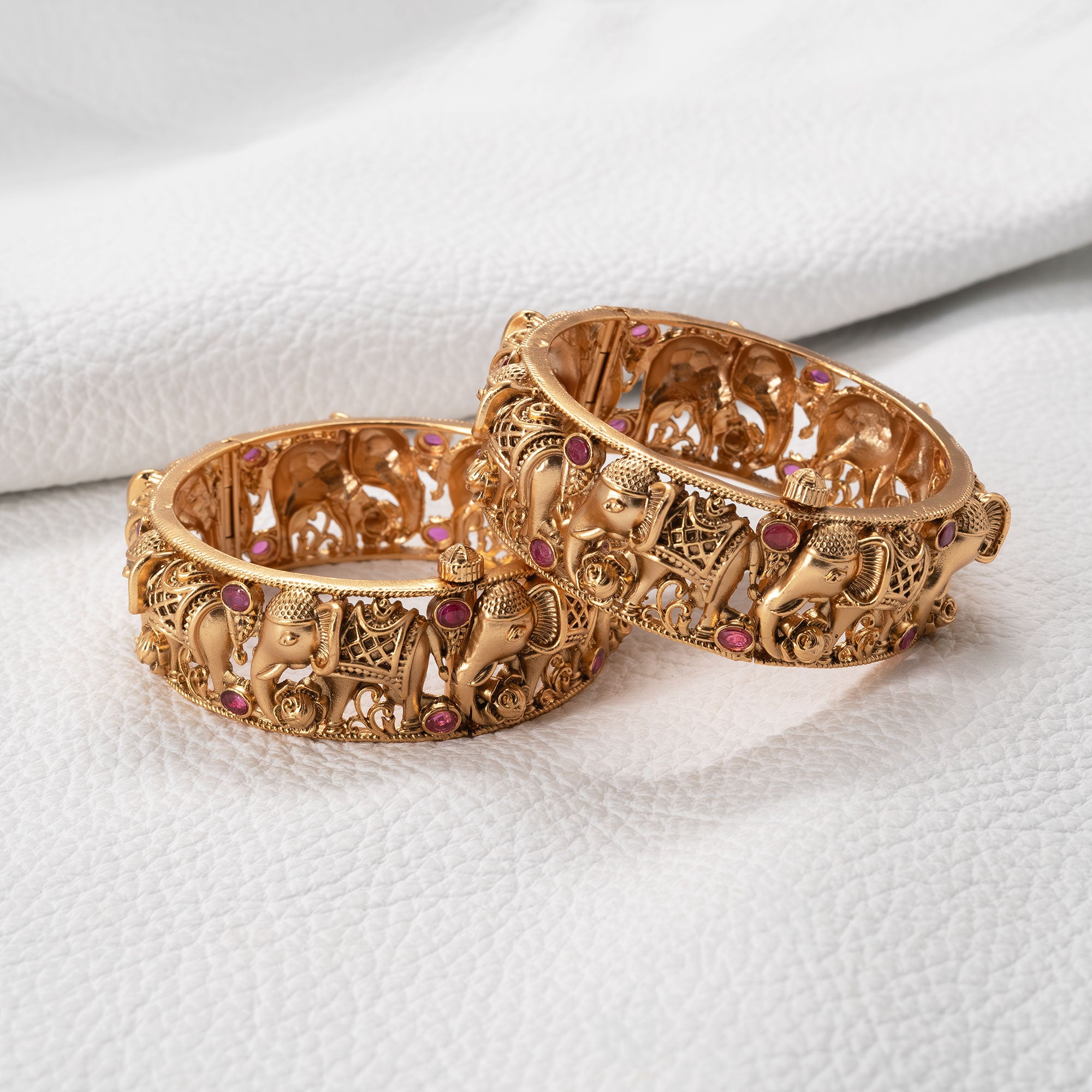 Trendy Elephant Bangles (Set of 2)