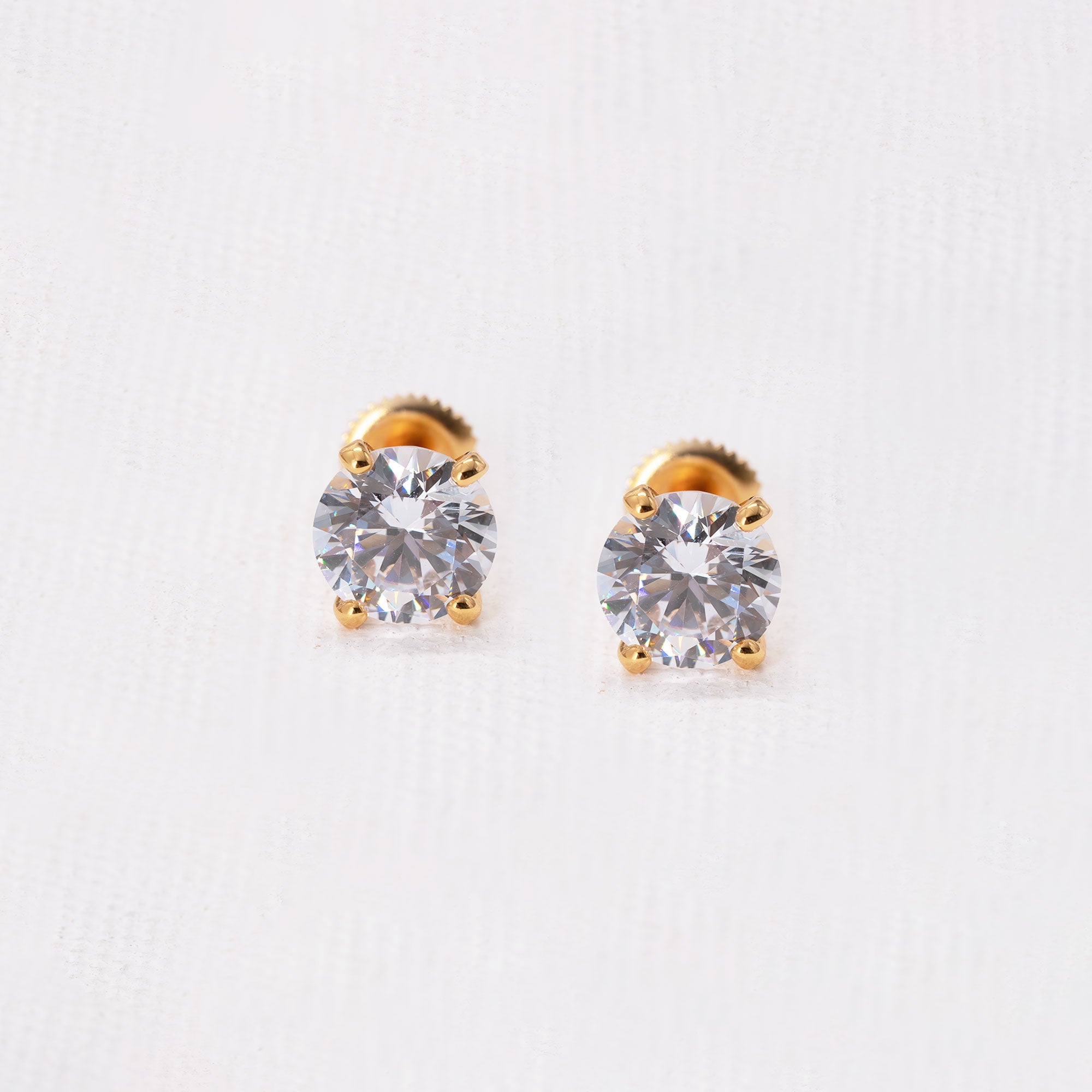 Modern Pyramid Prong Screw Back Tops ( Small )