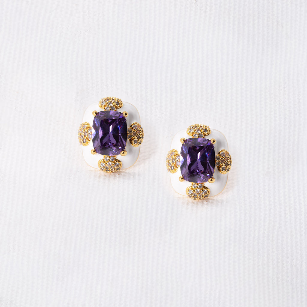 Modern Cushion Cut Earrings