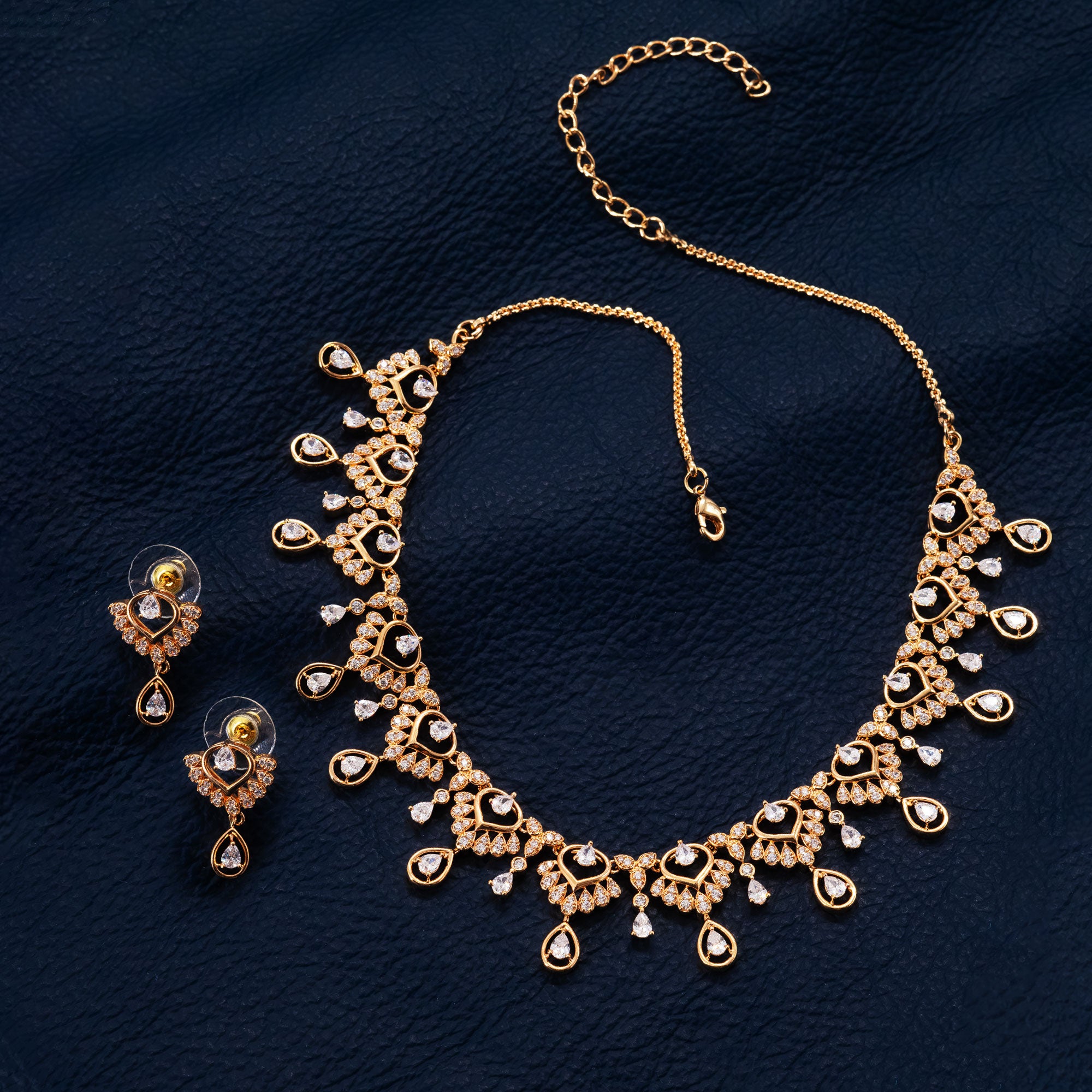 Modern Half Drop Necklace Set