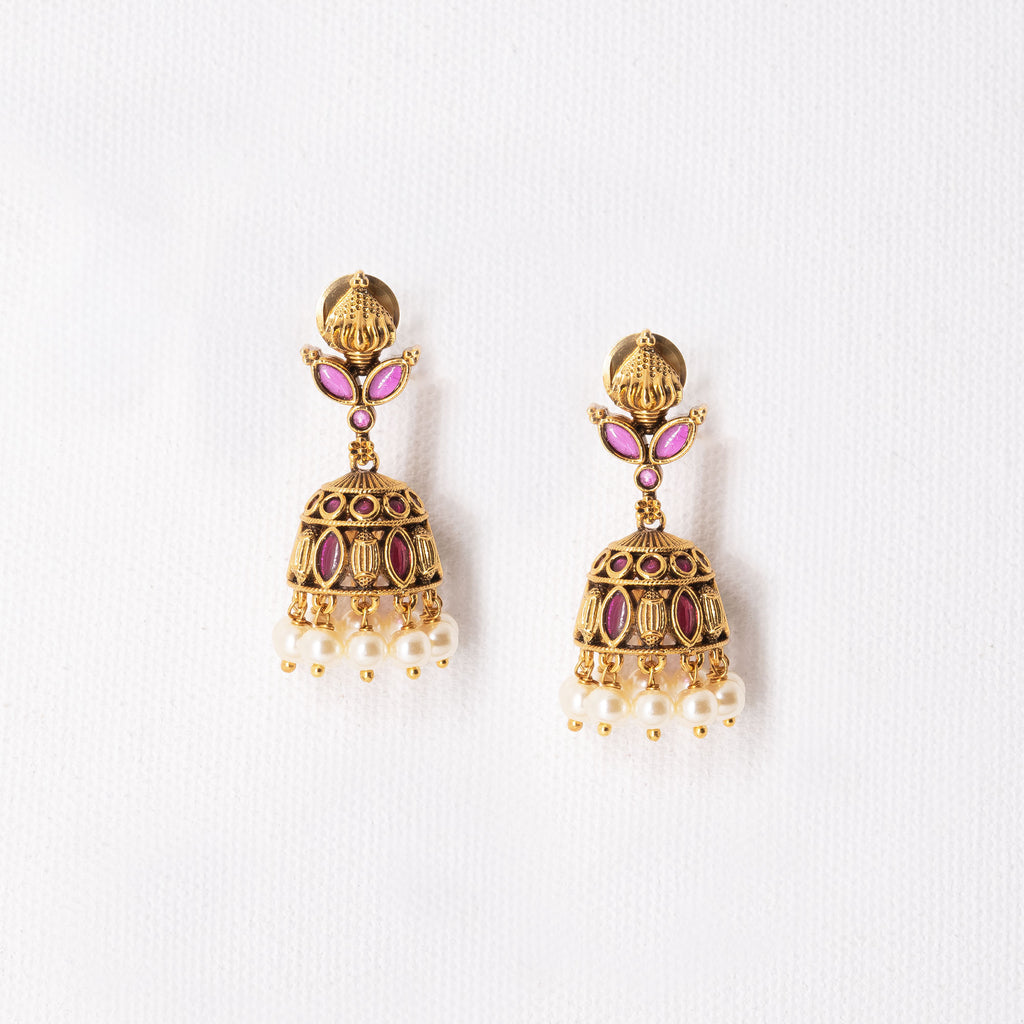 Traditional Two Petal Embryo Earring Set