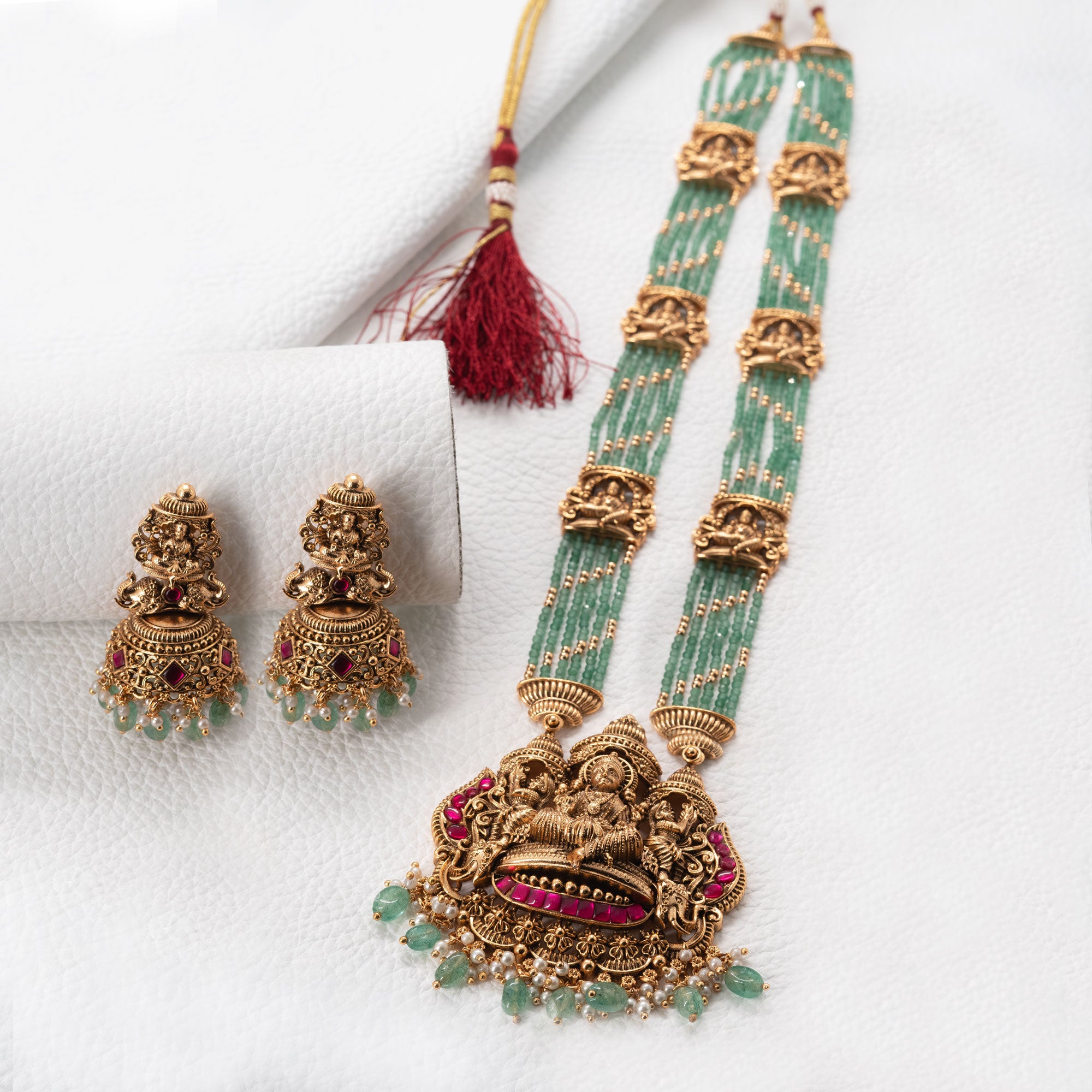 Trendy Lakshmi Haram Necklace Set