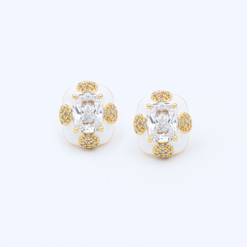 Modern Cushion Cut Earrings
