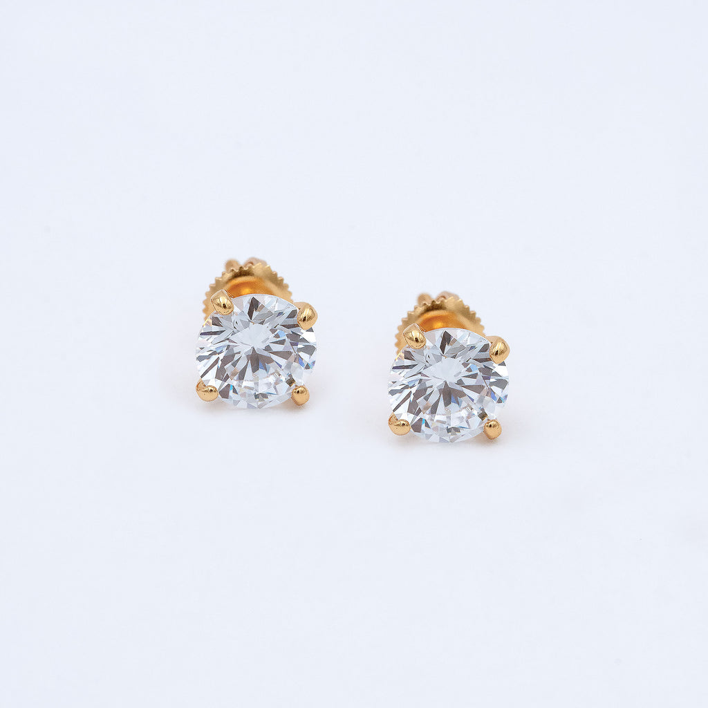 Modern Pyramid Prong Screw Back Tops ( Small )