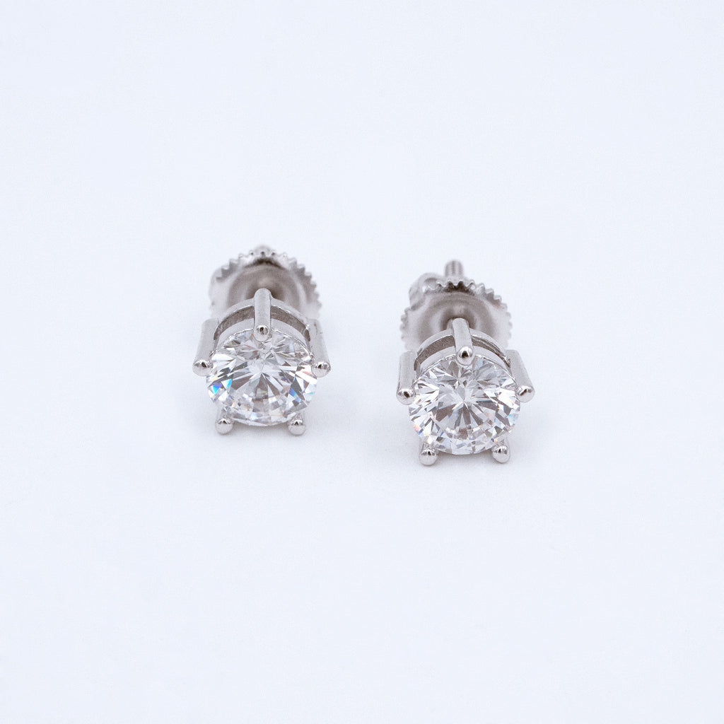 Modern Straight Prong  Screw Back Tops