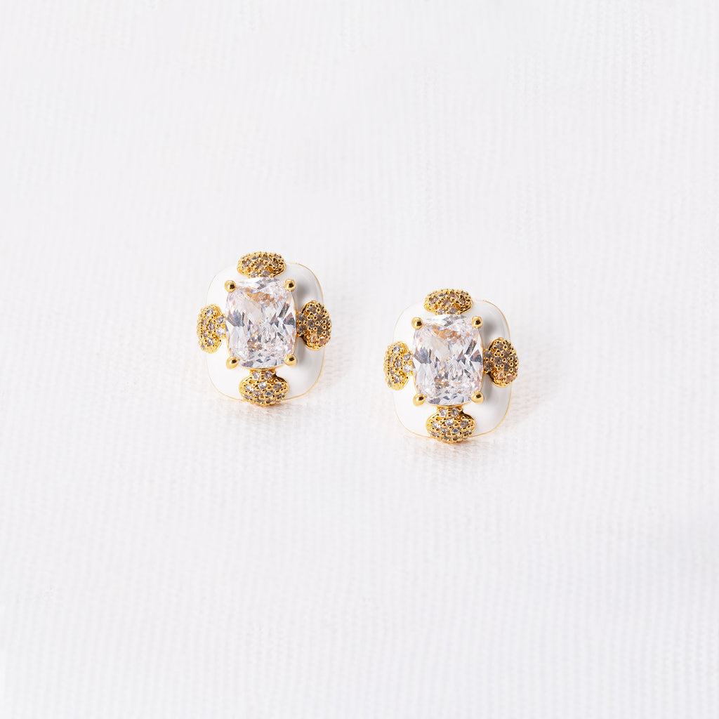 Modern Cushion Cut Earrings