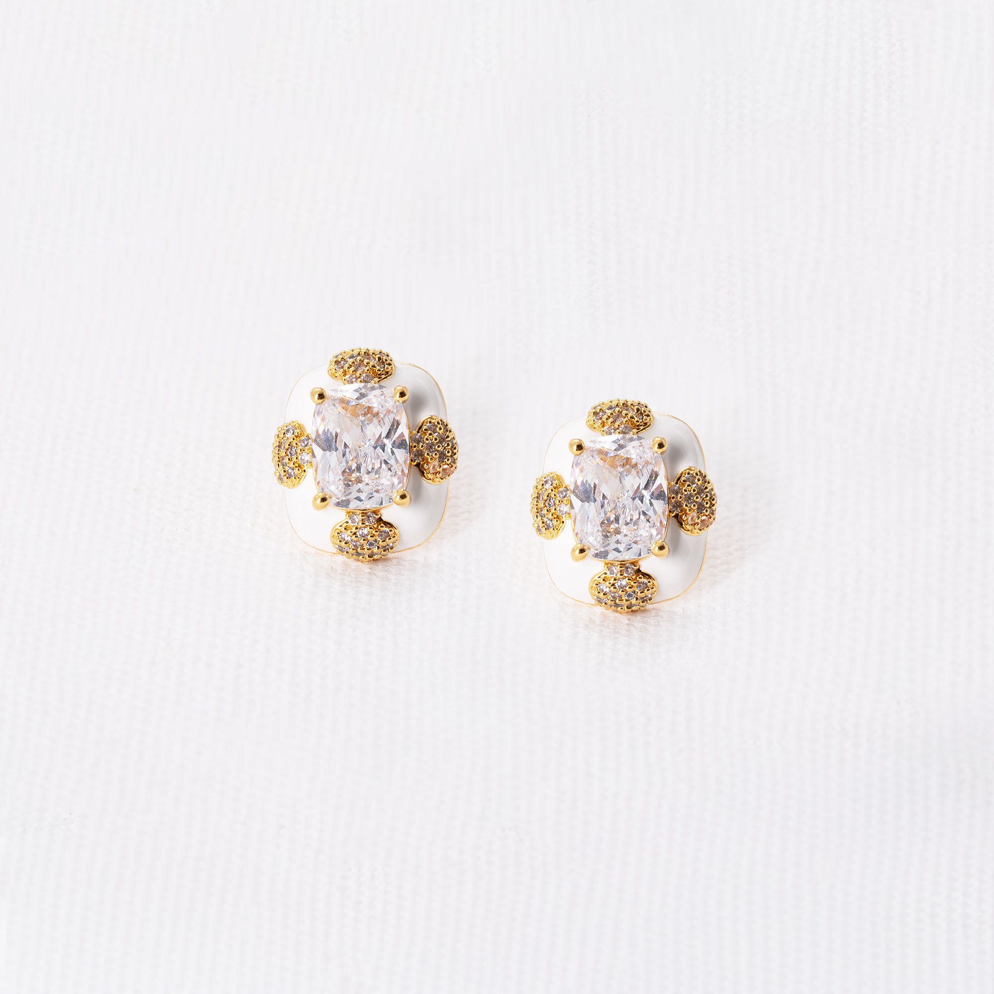 Modern Cushion Cut Earrings
