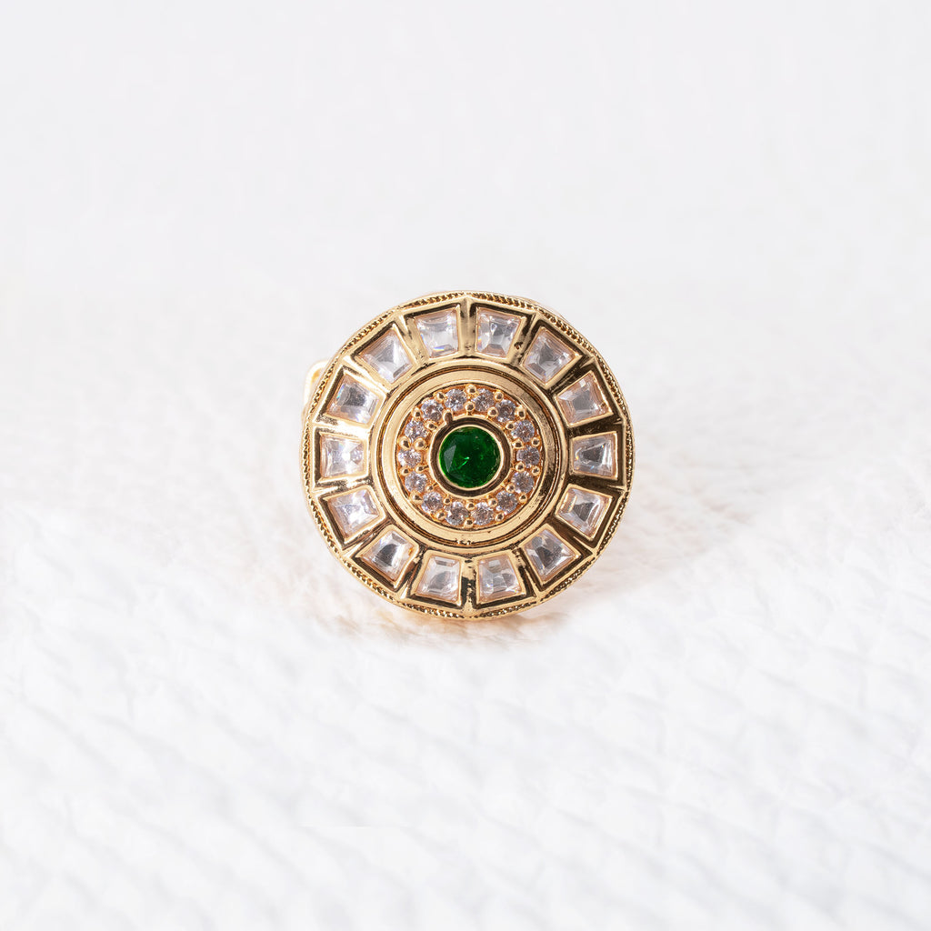 Trendy Round Geometrical Ring