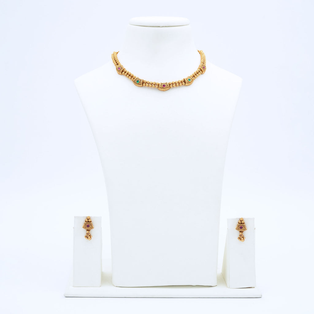 Trendy Box Shape Necklace Set