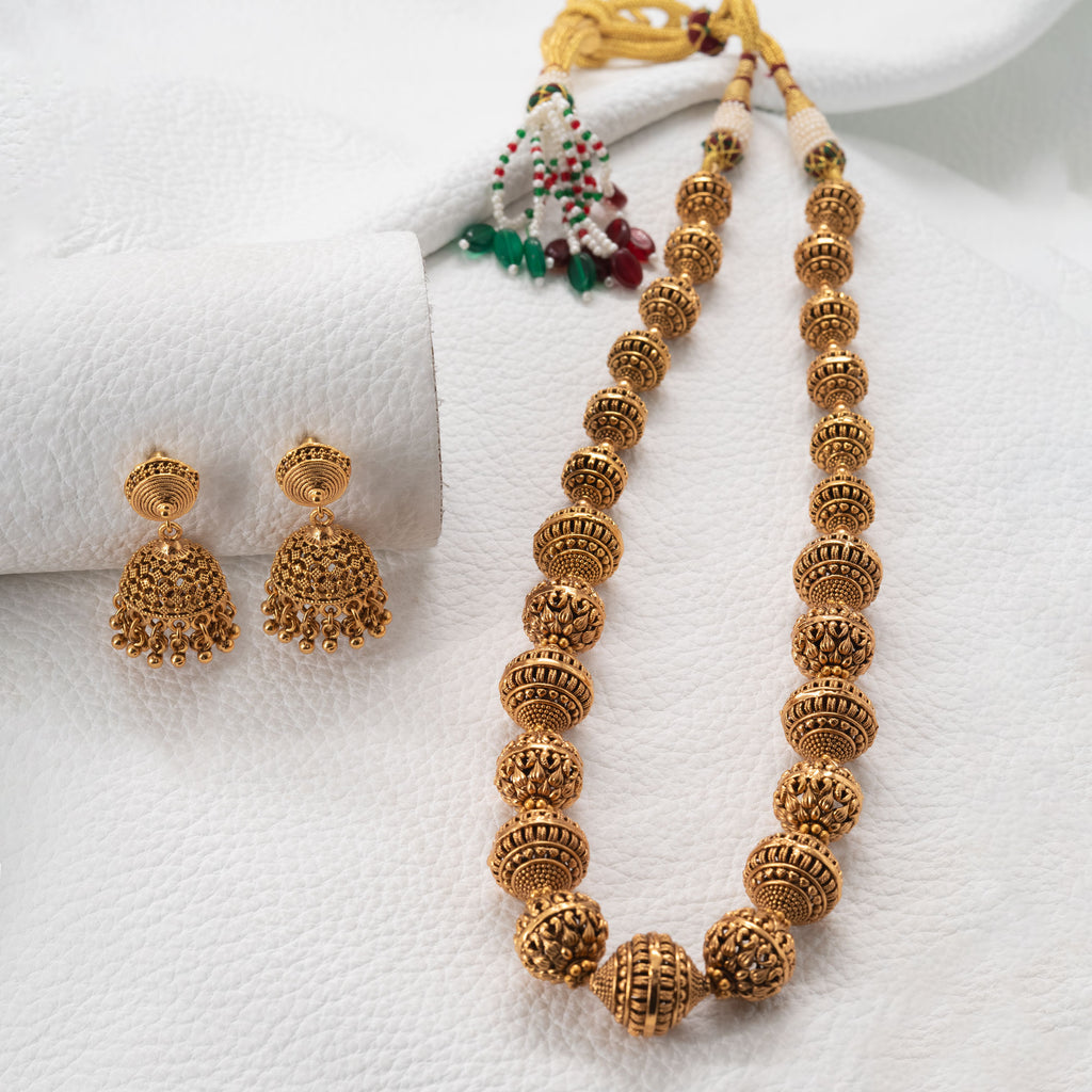 Trendy Big Rudraksha Necklace Set