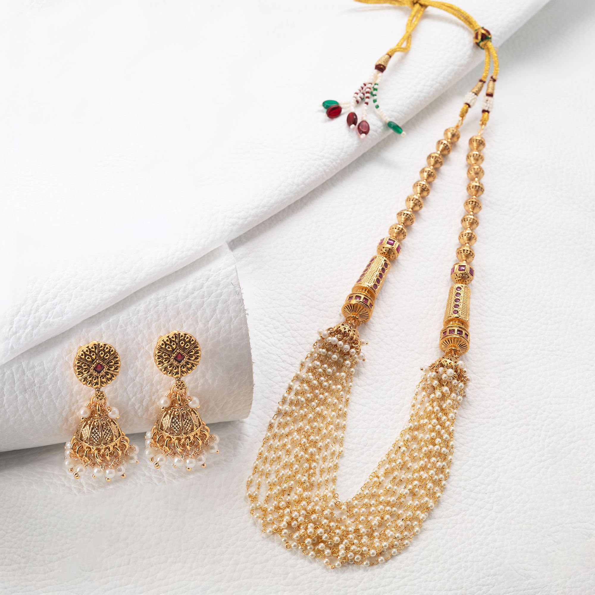 Trendy Layered Pearl Necklace set