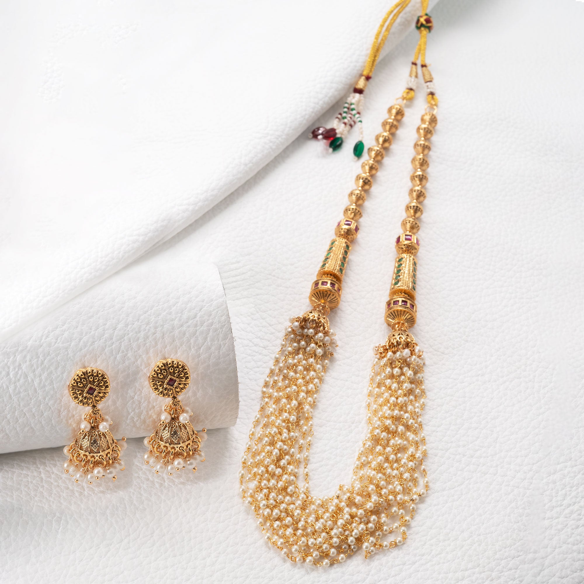 Trendy Layered Pearl Necklace set