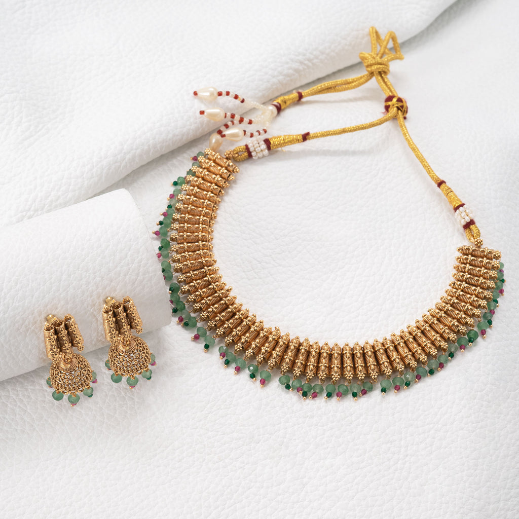 Traditional Column Necklace Set