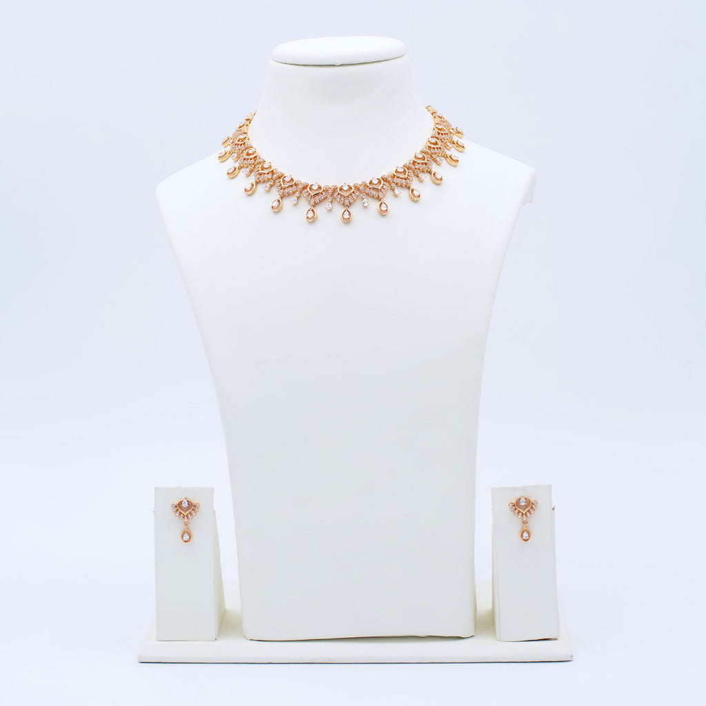 Modern Half Drop Necklace Set
