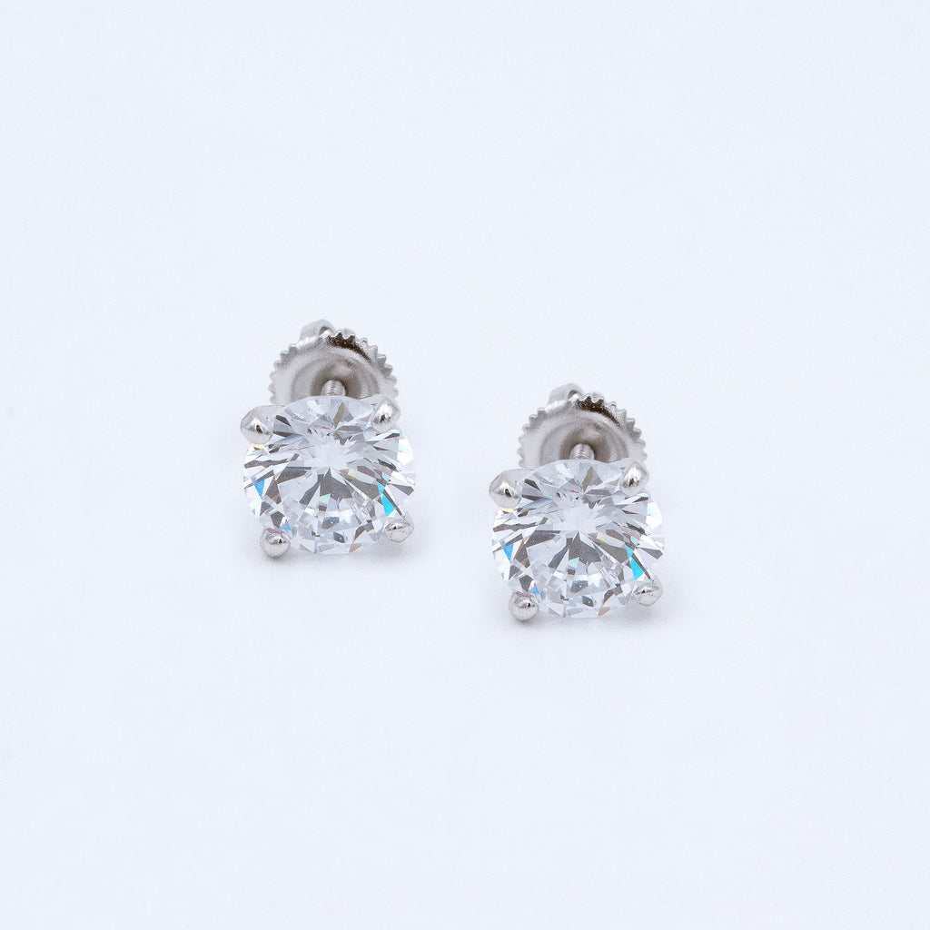 Modern Pyramid Prong Screw Back Tops ( Small )