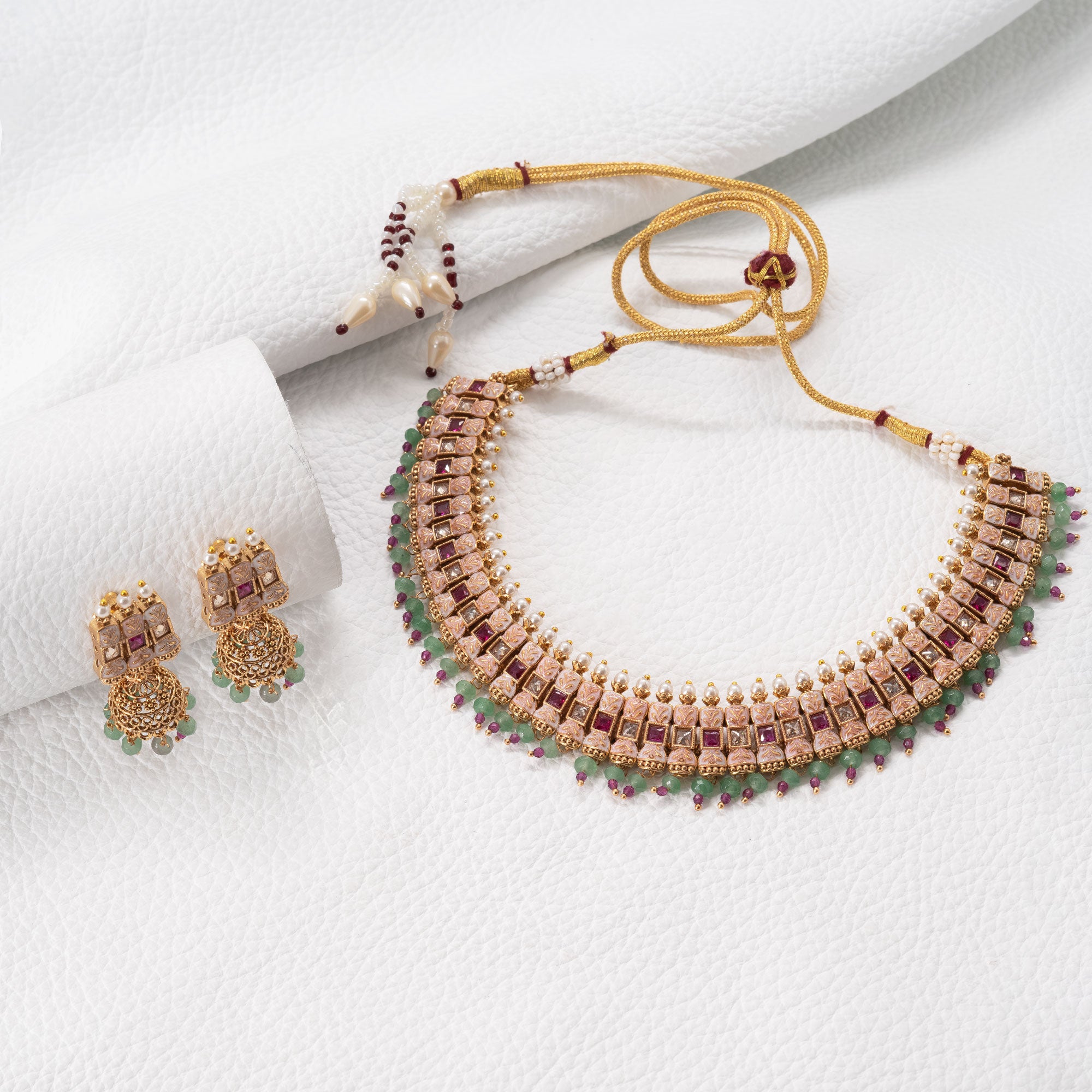 Traditional Meenakari Necklace Set