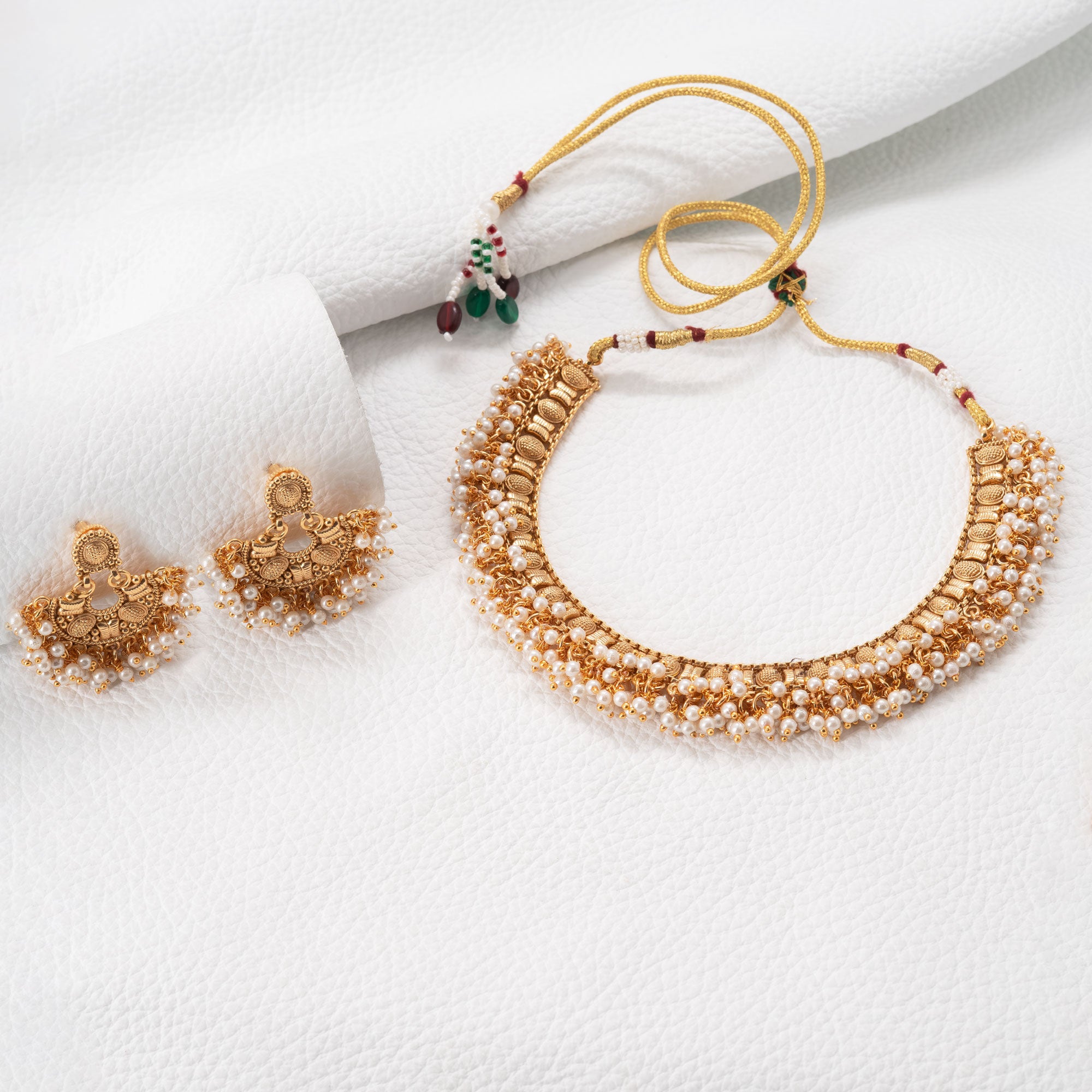 Traditional Butterfly Floral Necklace Set