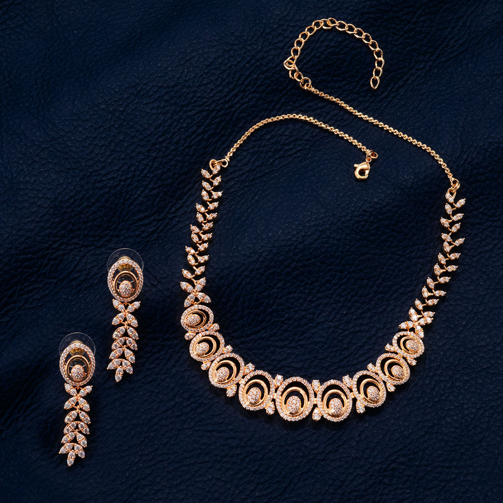 Modern Hollow Drop Necklace Set