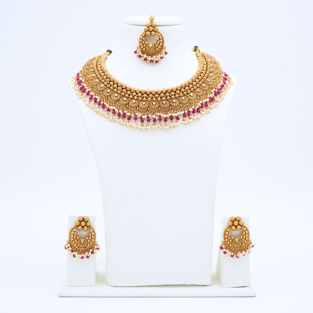 Trendy Crescent Coins Necklace Set