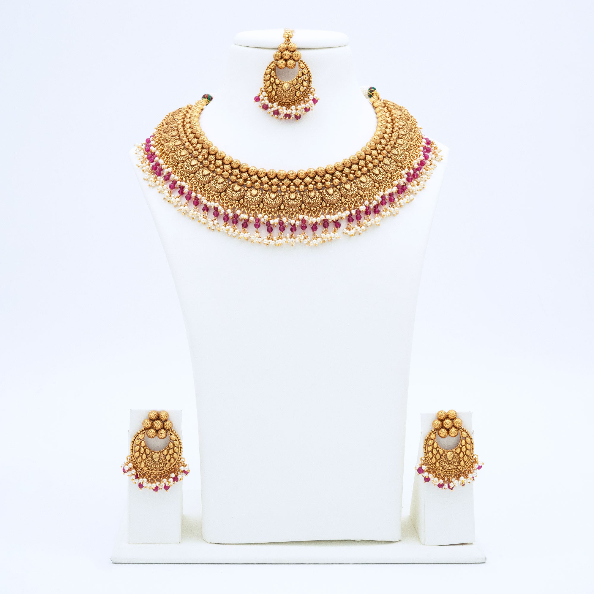 Trendy Crescent Coins Necklace Set