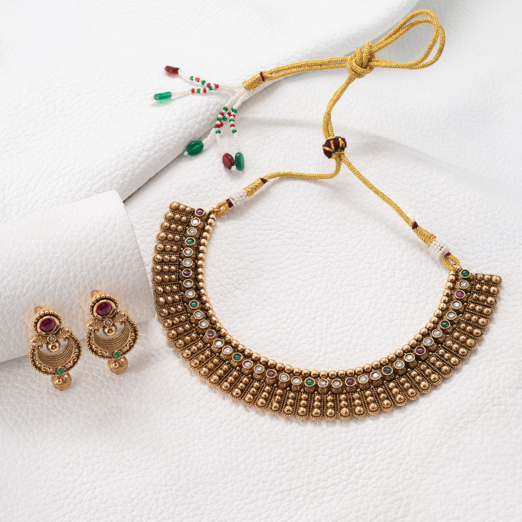 Trendy Long Petal Necklace Set