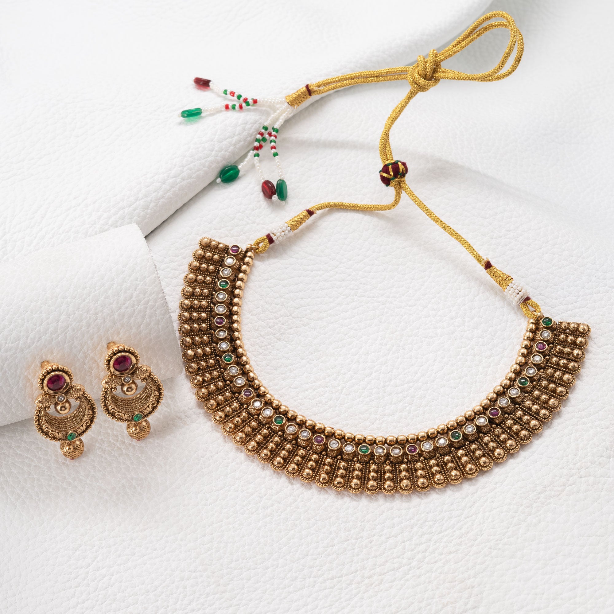 Trendy Long Petal Necklace Set