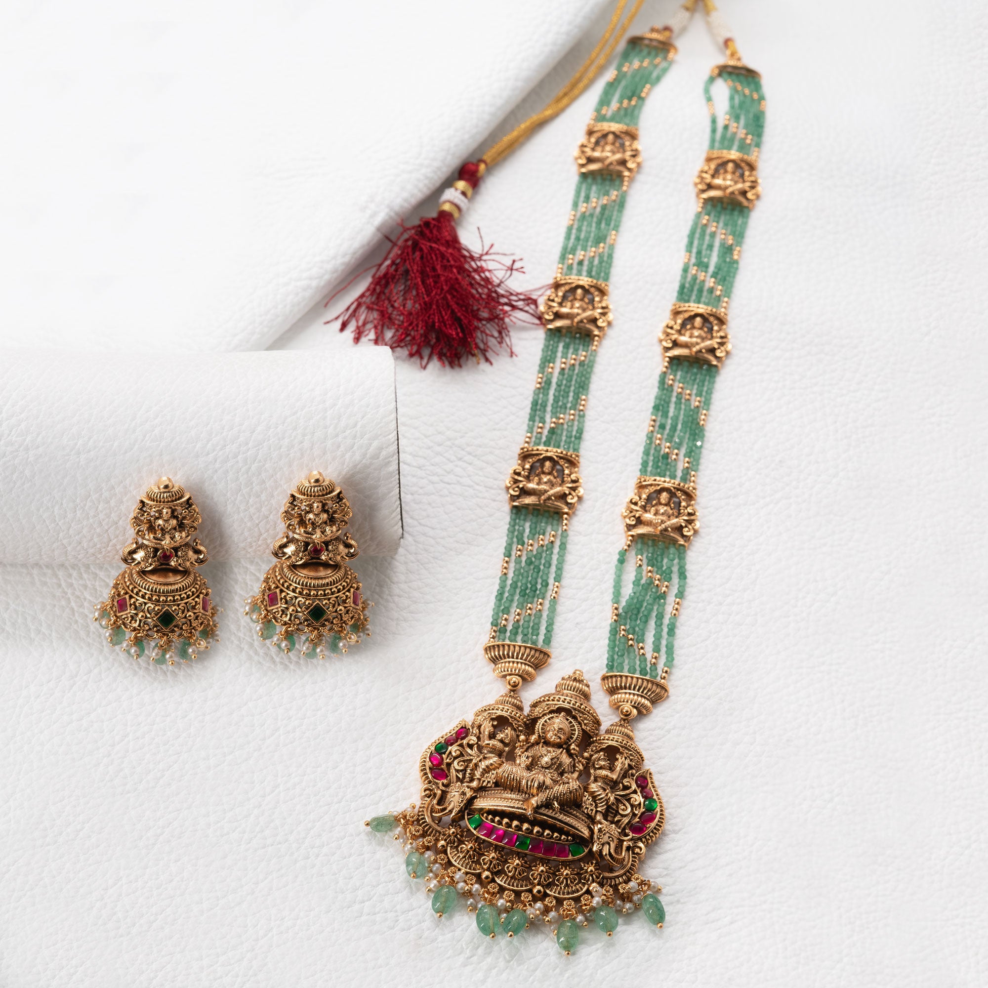 Trendy Lakshmi Haram Necklace Set