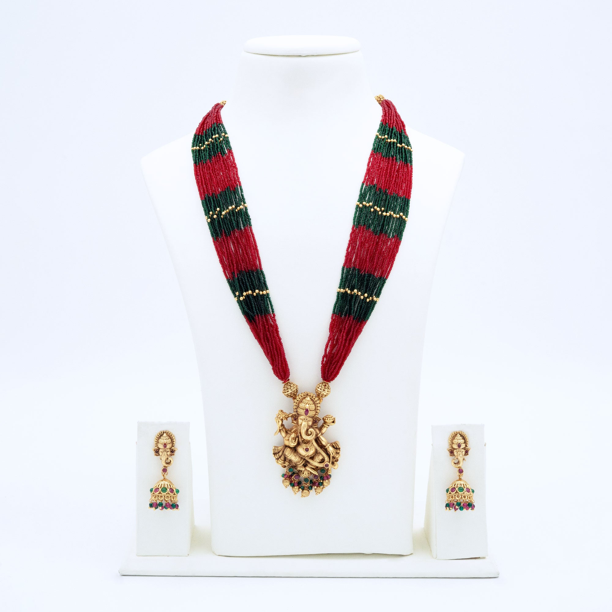 Trendy Ganesha Pendant Necklace Set
