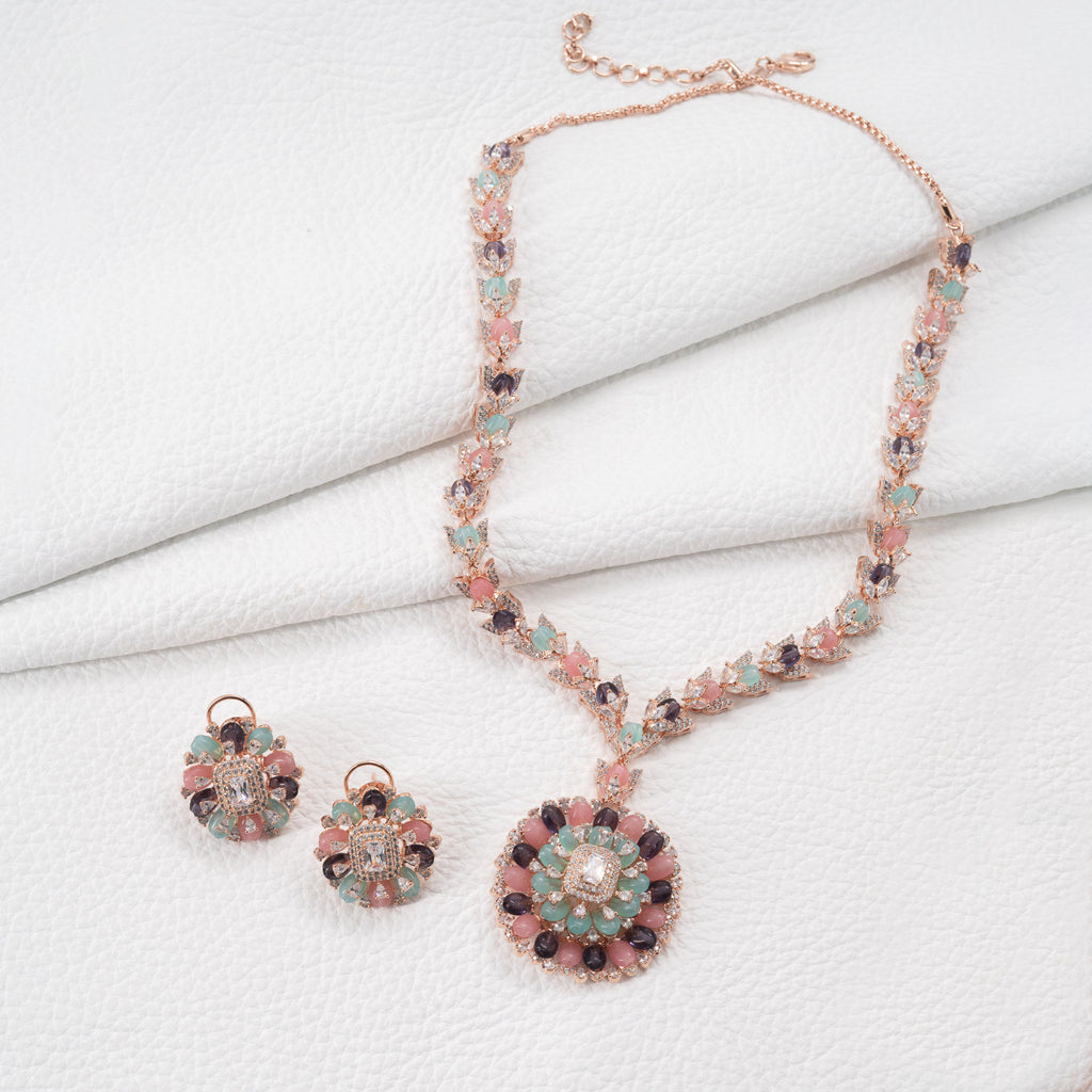 Modern Multicolored Circular Pendant Set