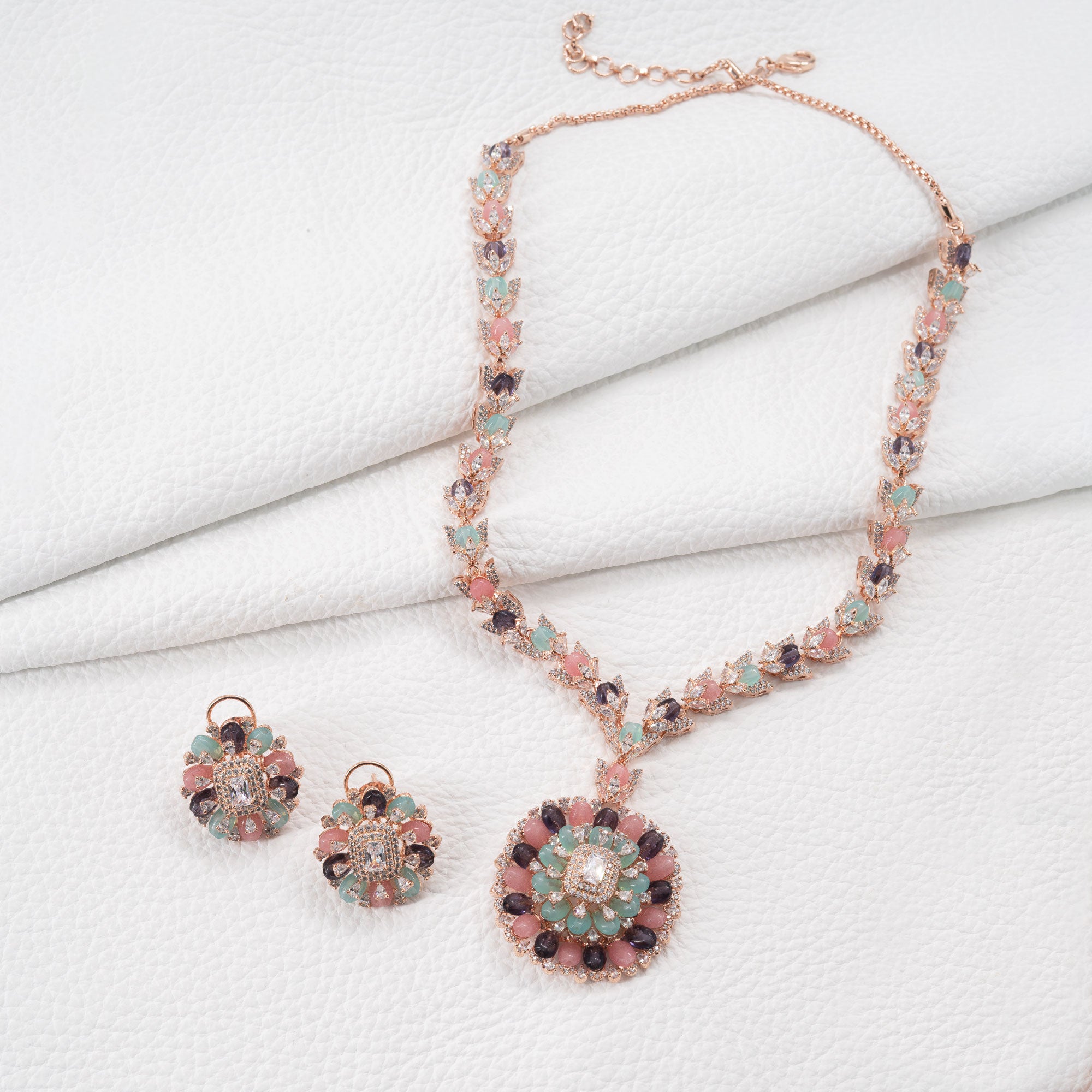 Modern Multicolored Circular Pendant Set