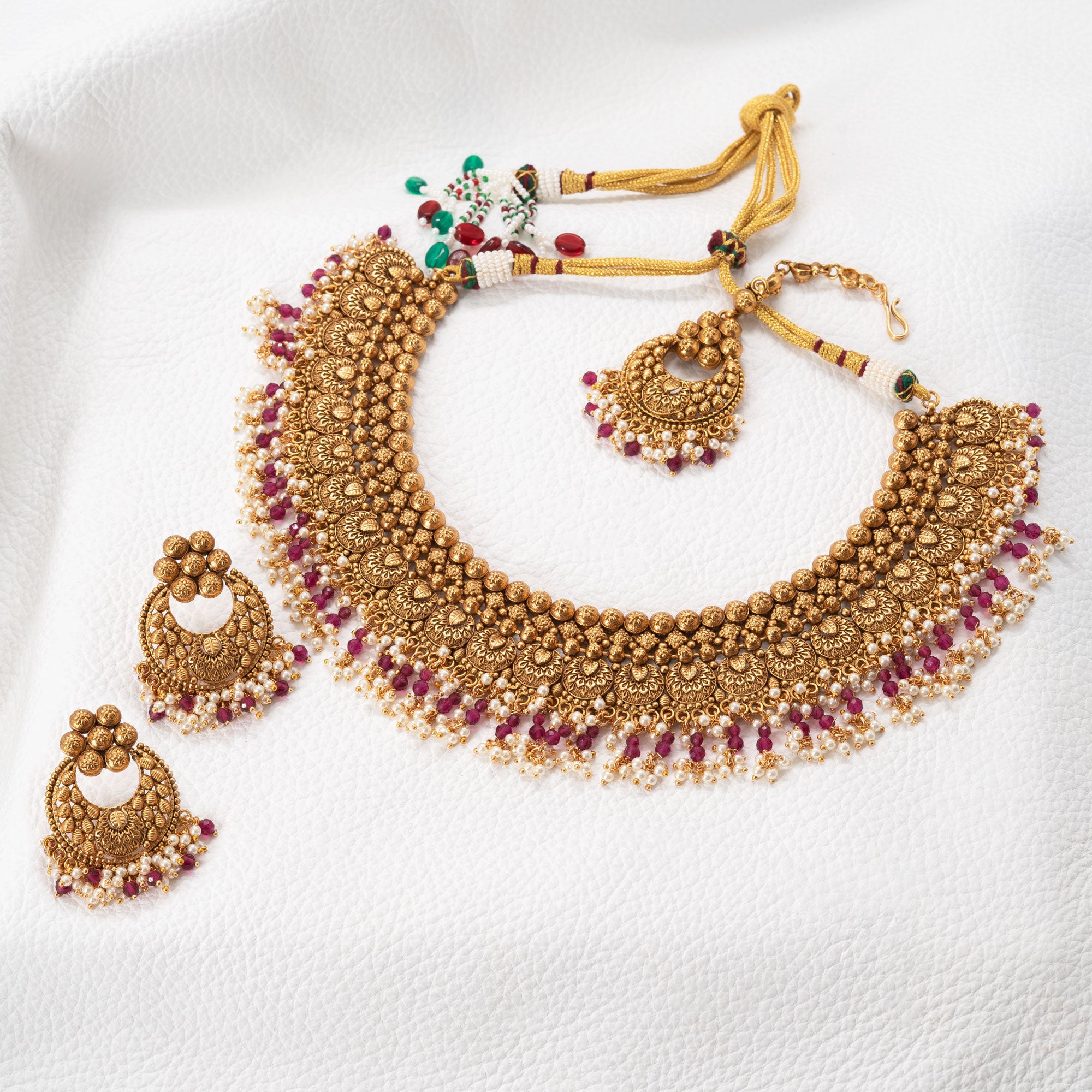 Trendy Crescent Coins Necklace Set