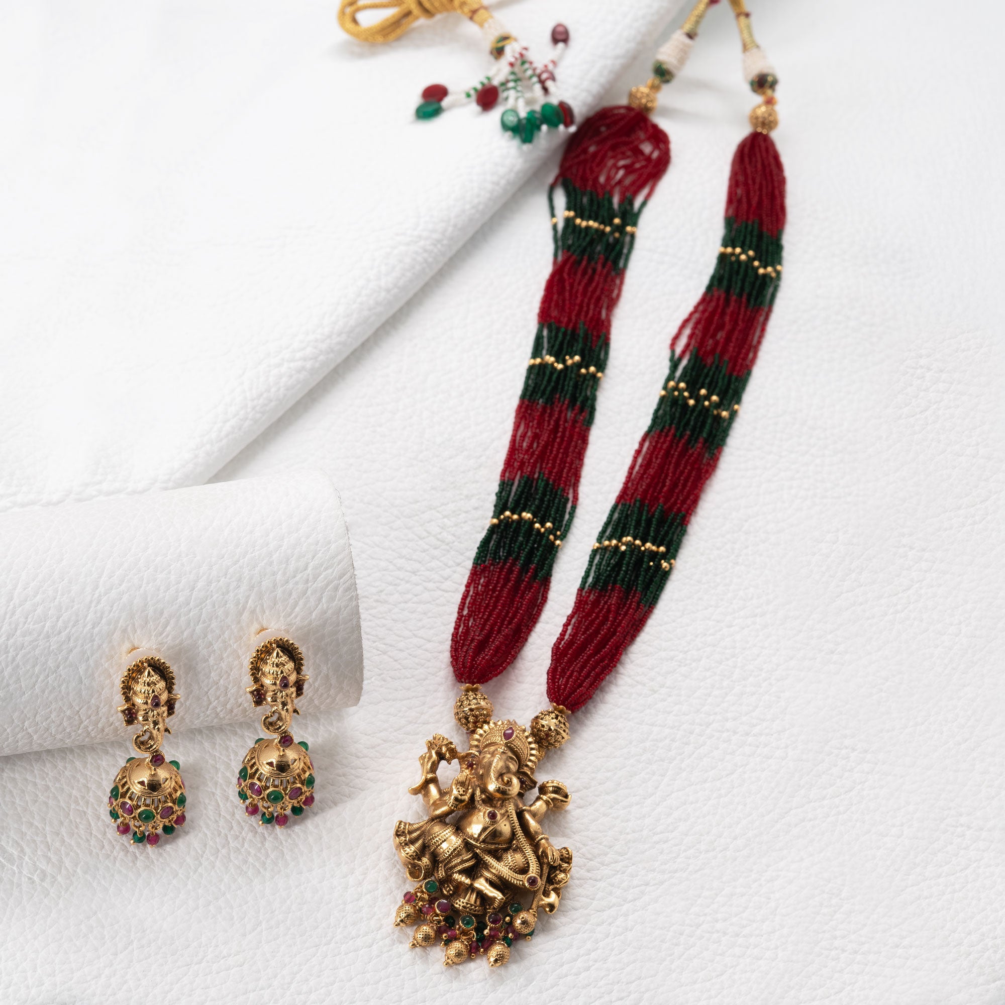 Trendy Ganesha Pendant Necklace Set